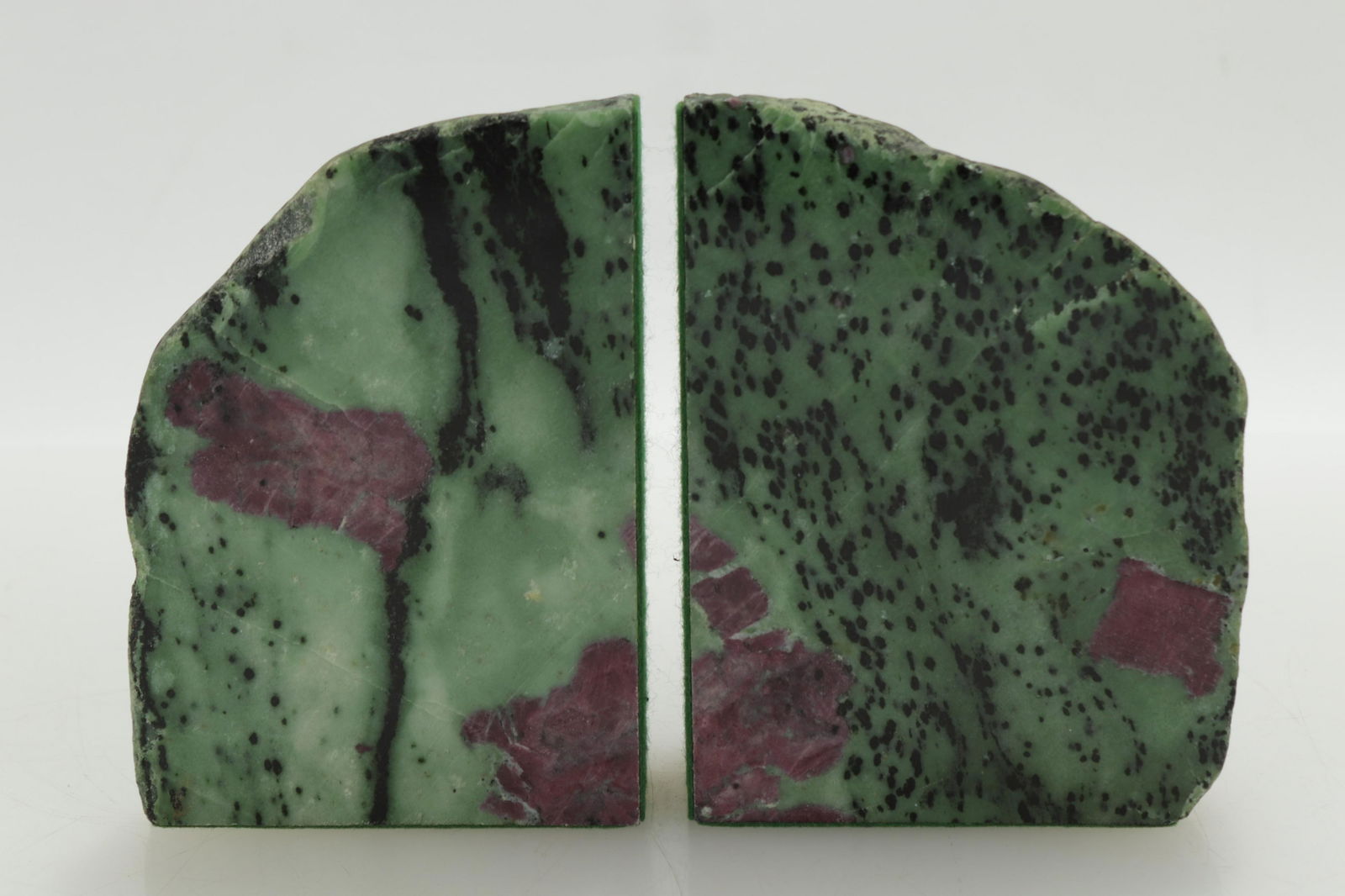 Ruby in Zoisite Bookends (1 of 3)