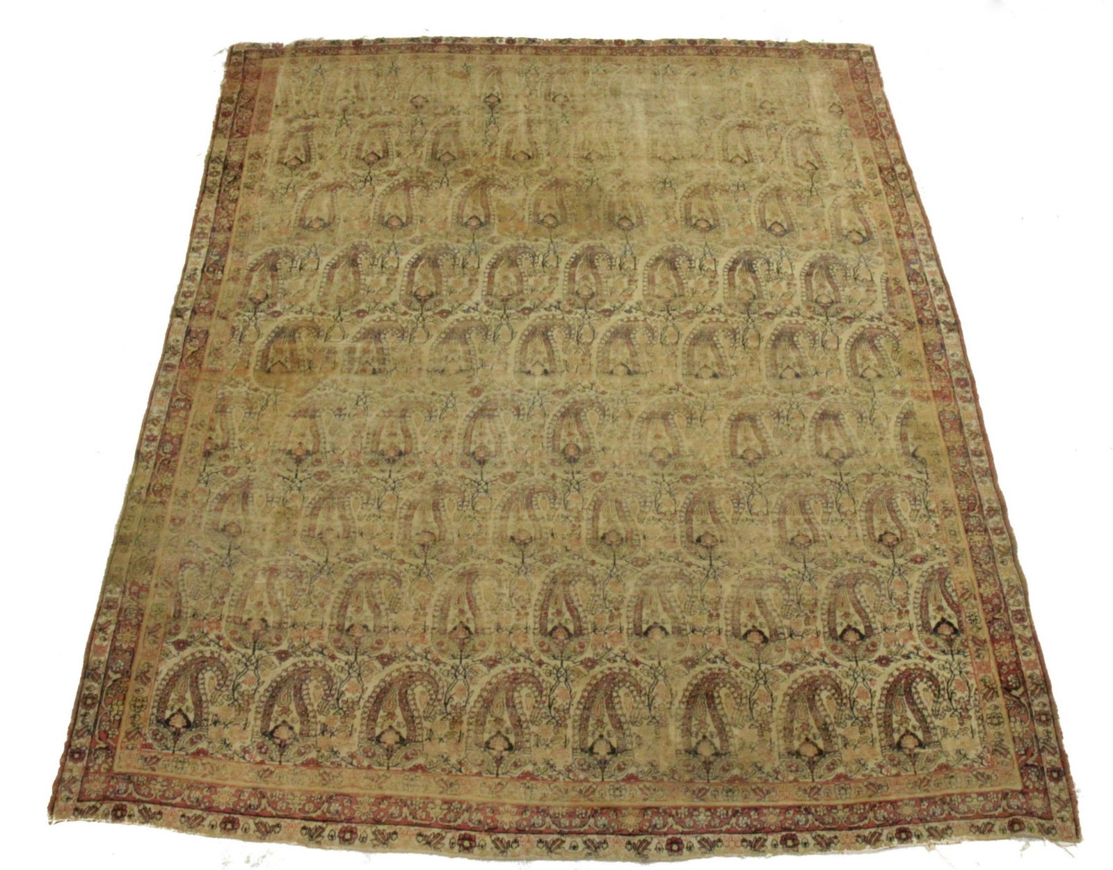 Lauar Kerman Carpet: Lauar Kerman Carpet from Southeast Persia; last quarter 19th C. Provenance: Property from a Sister Parish Decorated Long Island Estate Dimensions: 8.7" W x 10'4" L (MANA312)(MH)