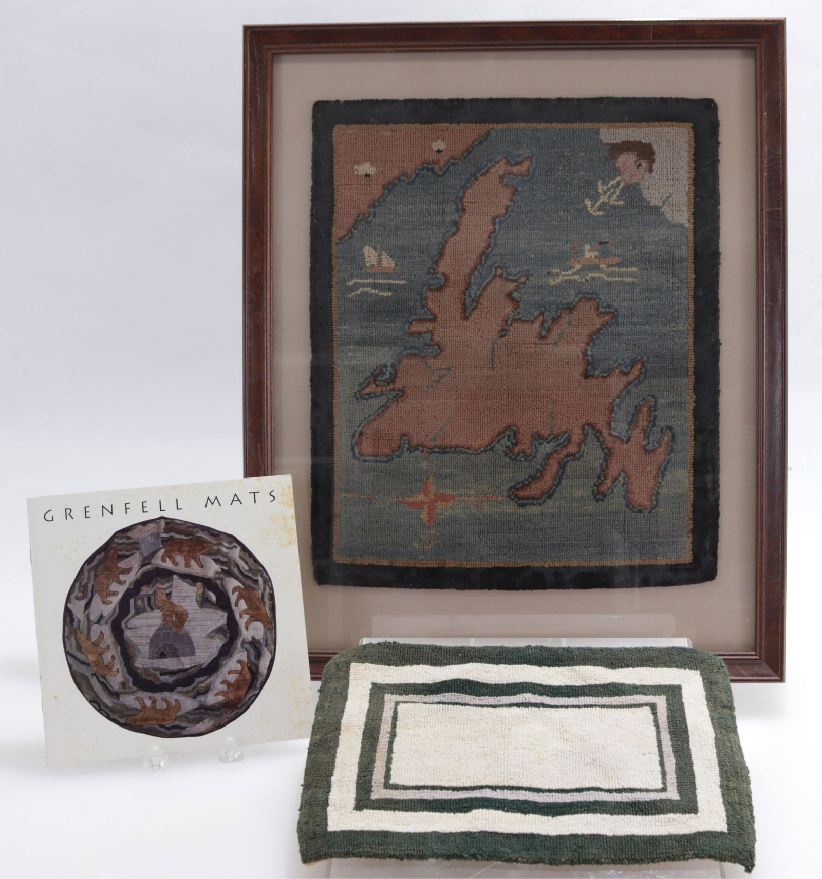 Grenfell Map of Newfoundland Hook Mat c.1930 (1 of 9)