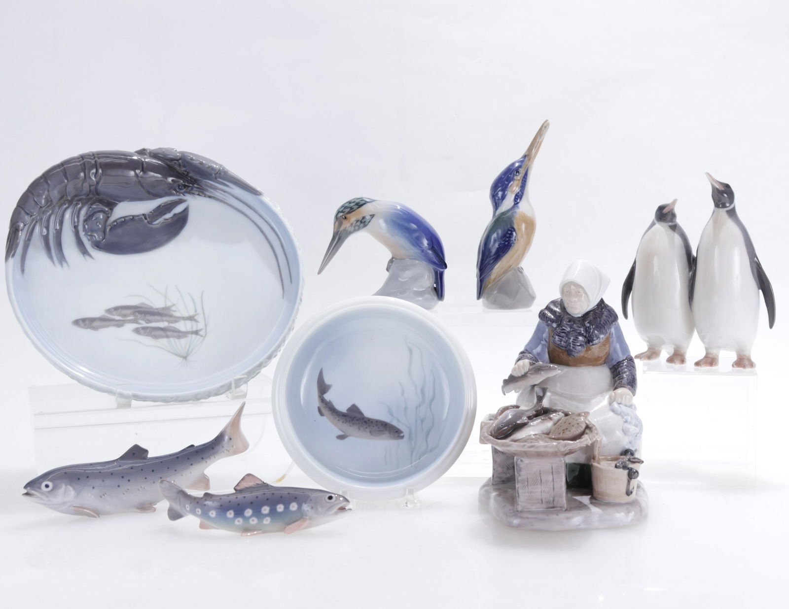 Group of Royal Copenhagen and B & G Porcelains (1 of 15)