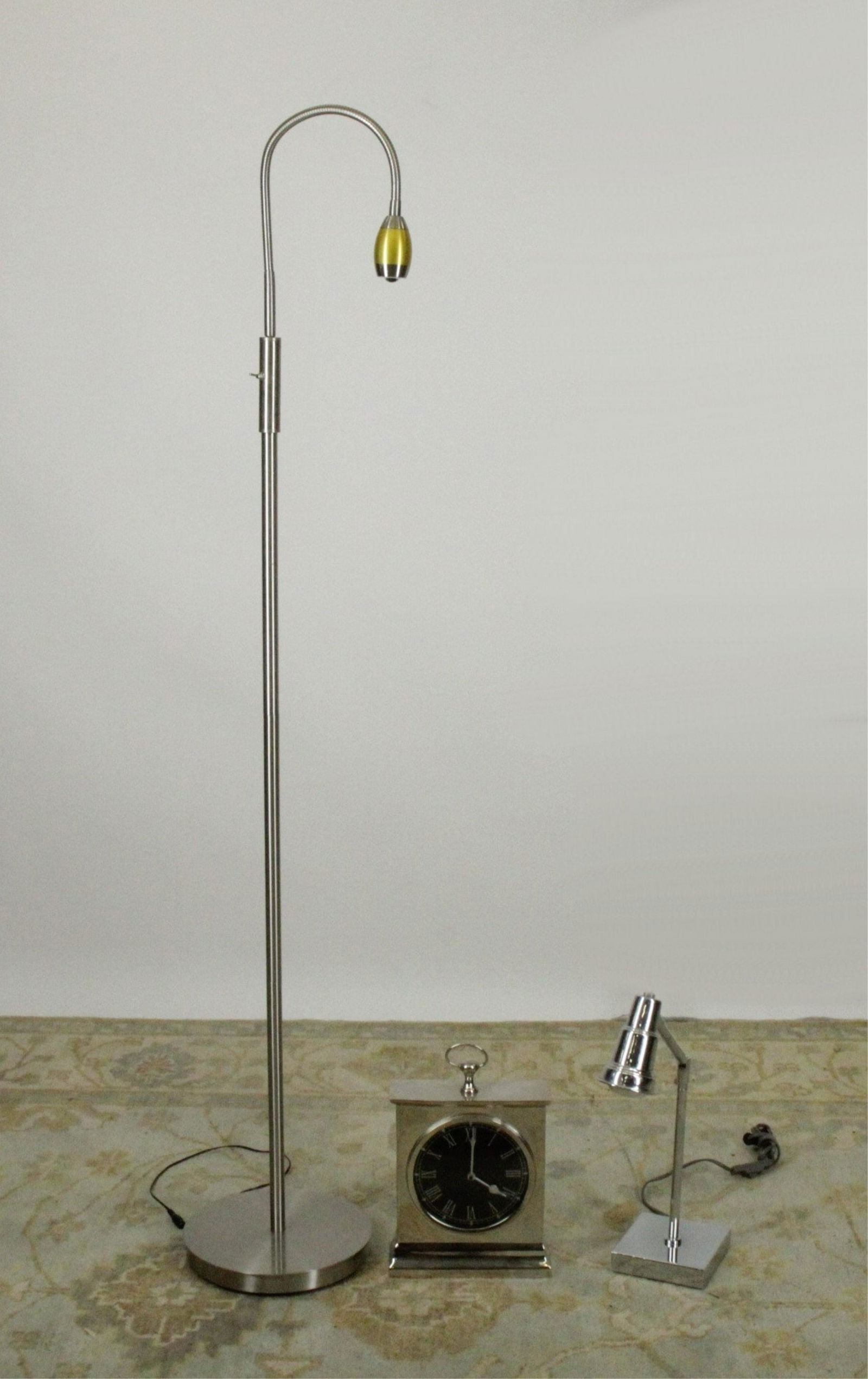 Modern Metal Lamps and Clock (1 of 9)