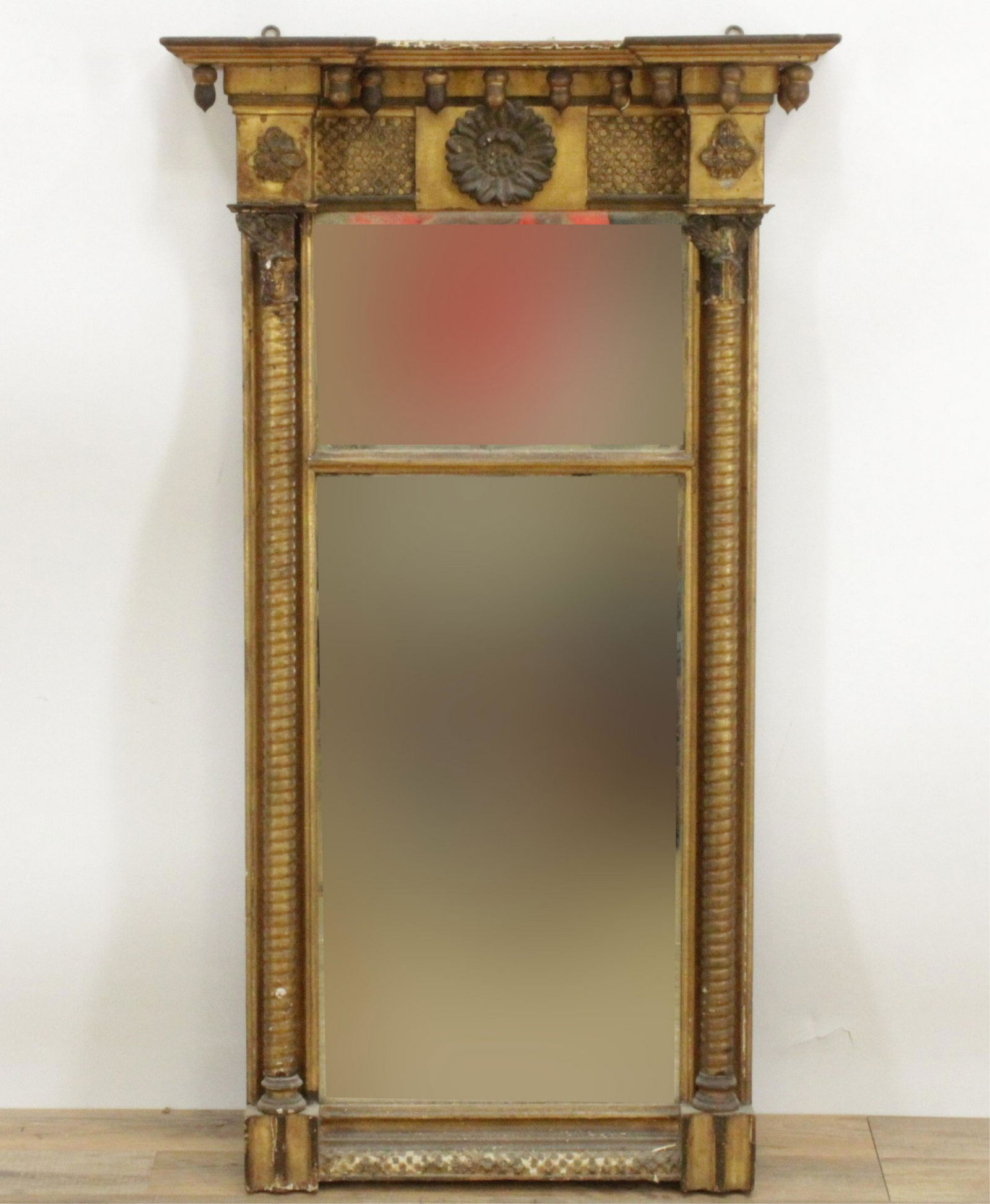 19th C. Federal Carved Giltwood Mirror (1 of 5)