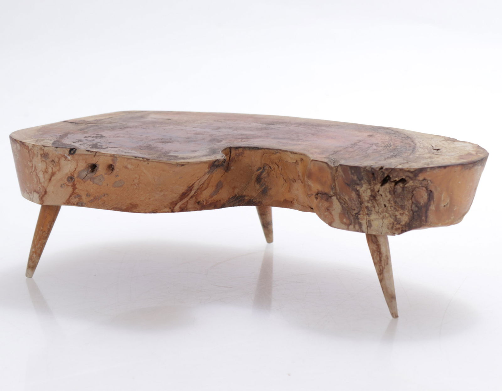 Nakashima Style Small Burl Wood Stand (1 of 4)