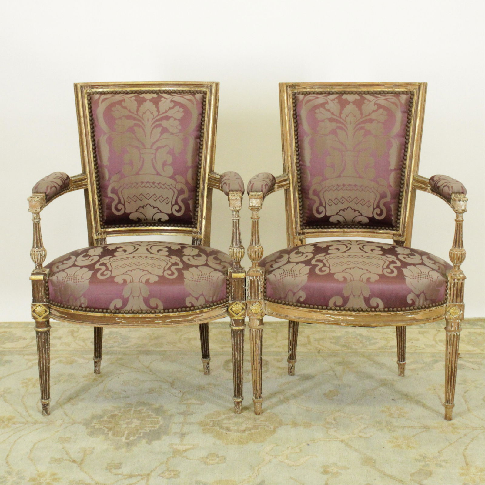 Pair of Directoire Style Fauteuil (1 of 5)