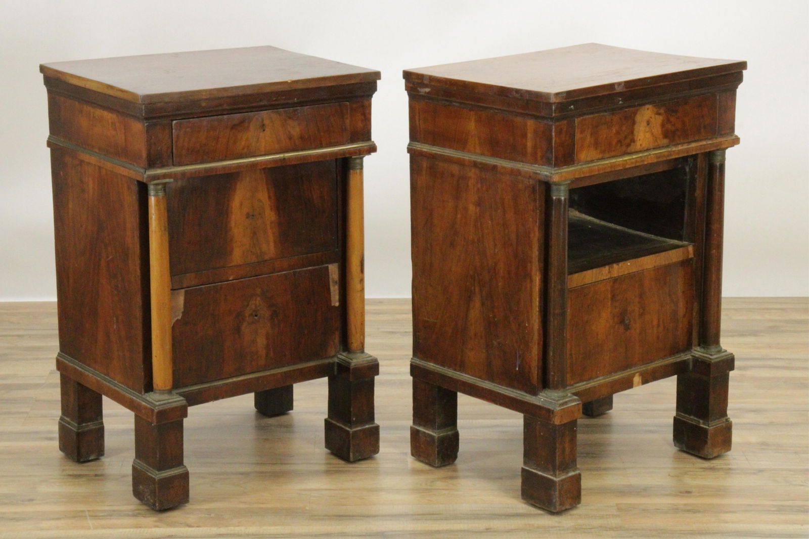 Pair of 19th C. Italian Neoclassical End Tables (1 of 10)
