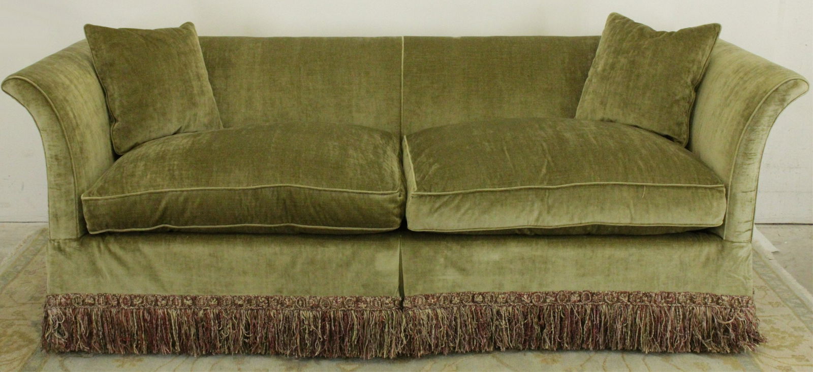 Neoclassical Style Flared Arm Velvet Sofa (1 of 6)