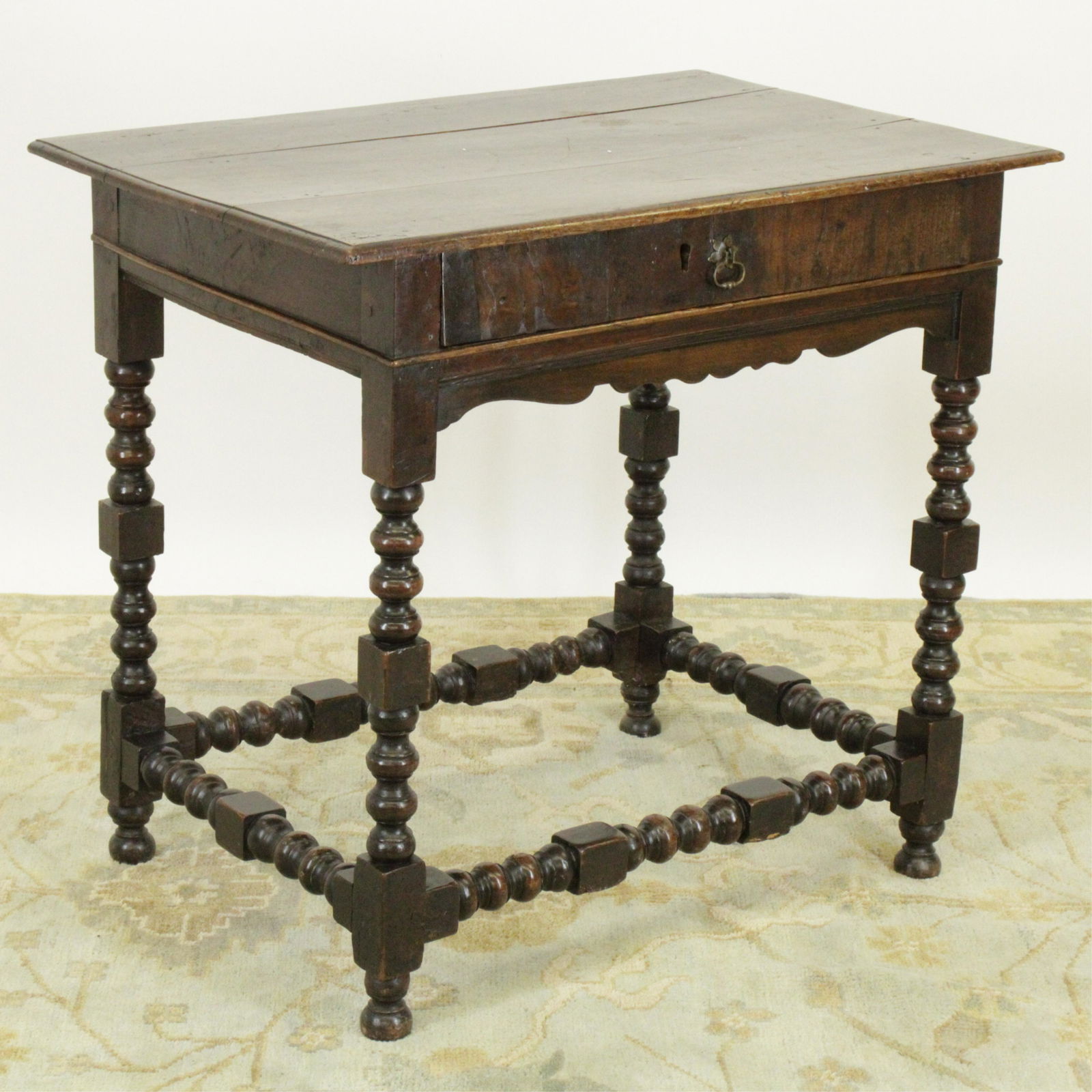 William & Mary Walnut Side Table, 18th C. (1 of 6)