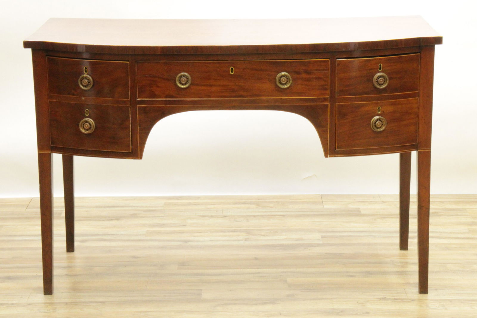 George III Mahogany Bow Front Sideboard (1 of 11)