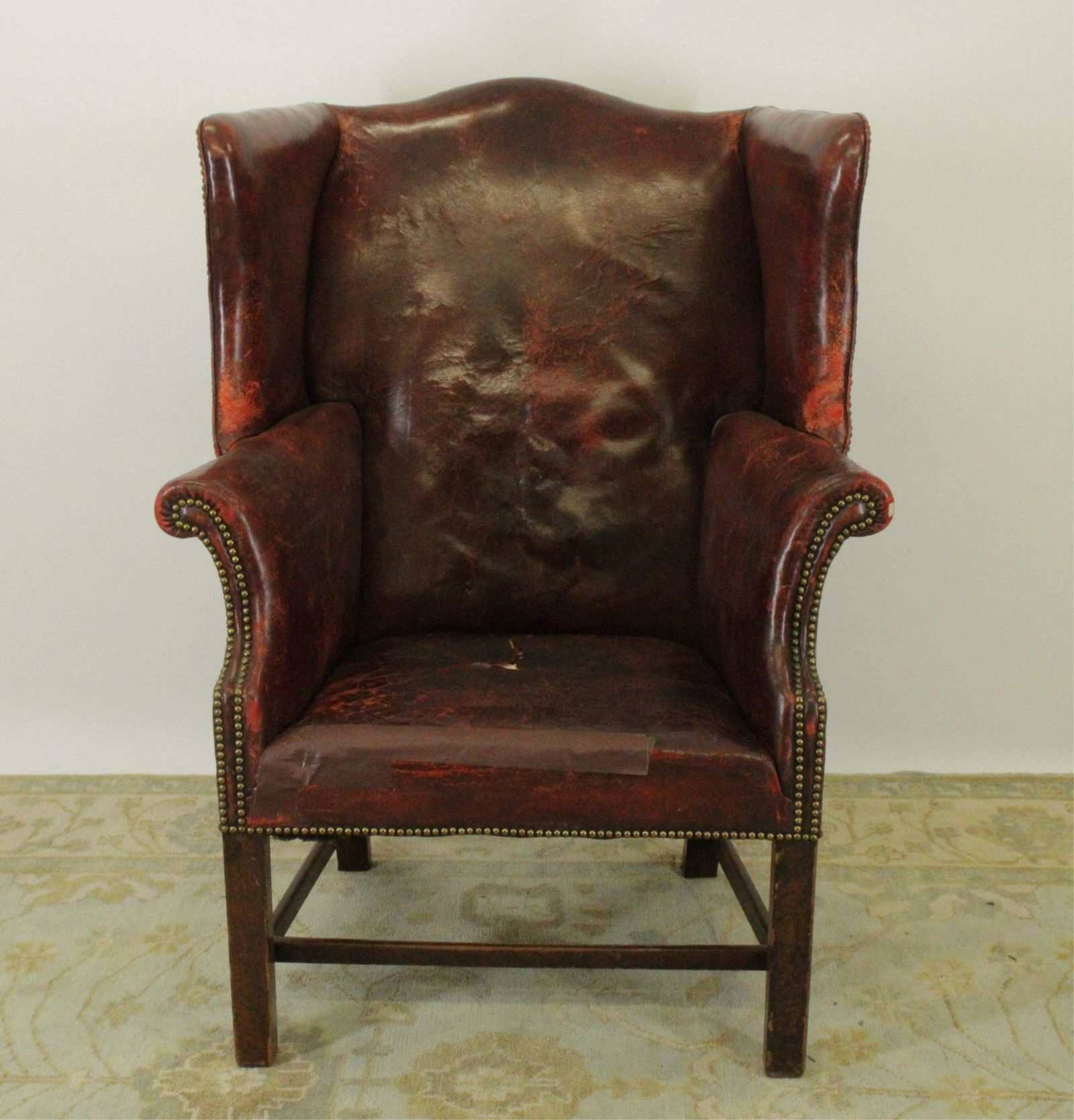 18th C. George III Mahogany Wing Chair (1 of 8)