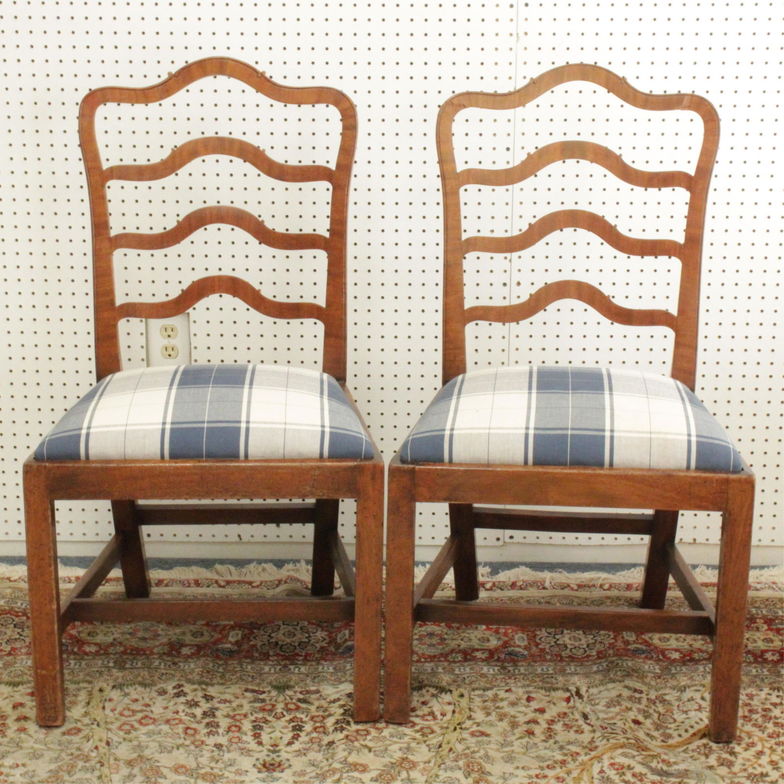 Pair George III Mahogany Side Chairs, 18th C. (1 of 4)