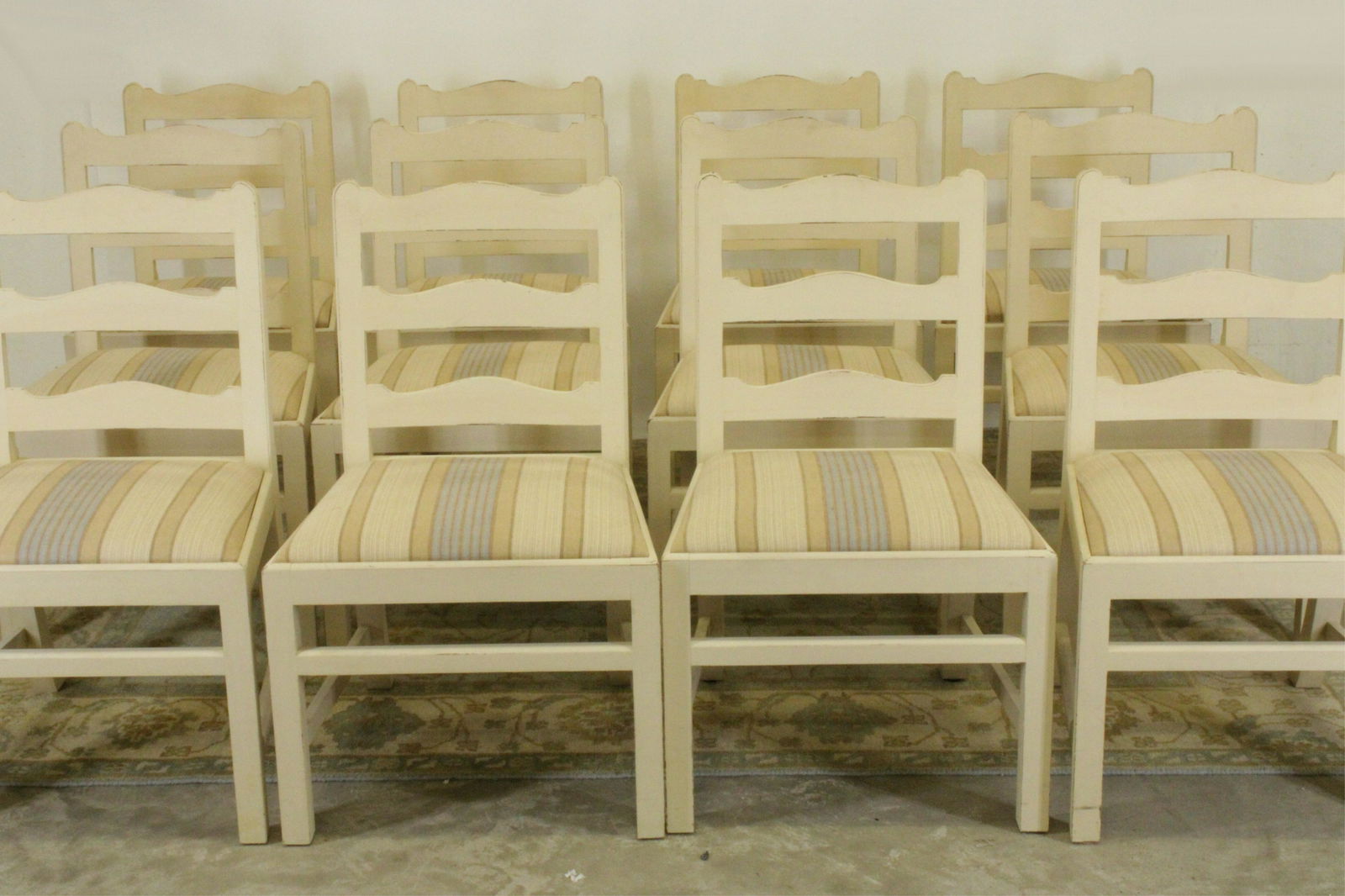 12 Georgian Style Cream Dining Chairs, poss Whitby (1 of 7)