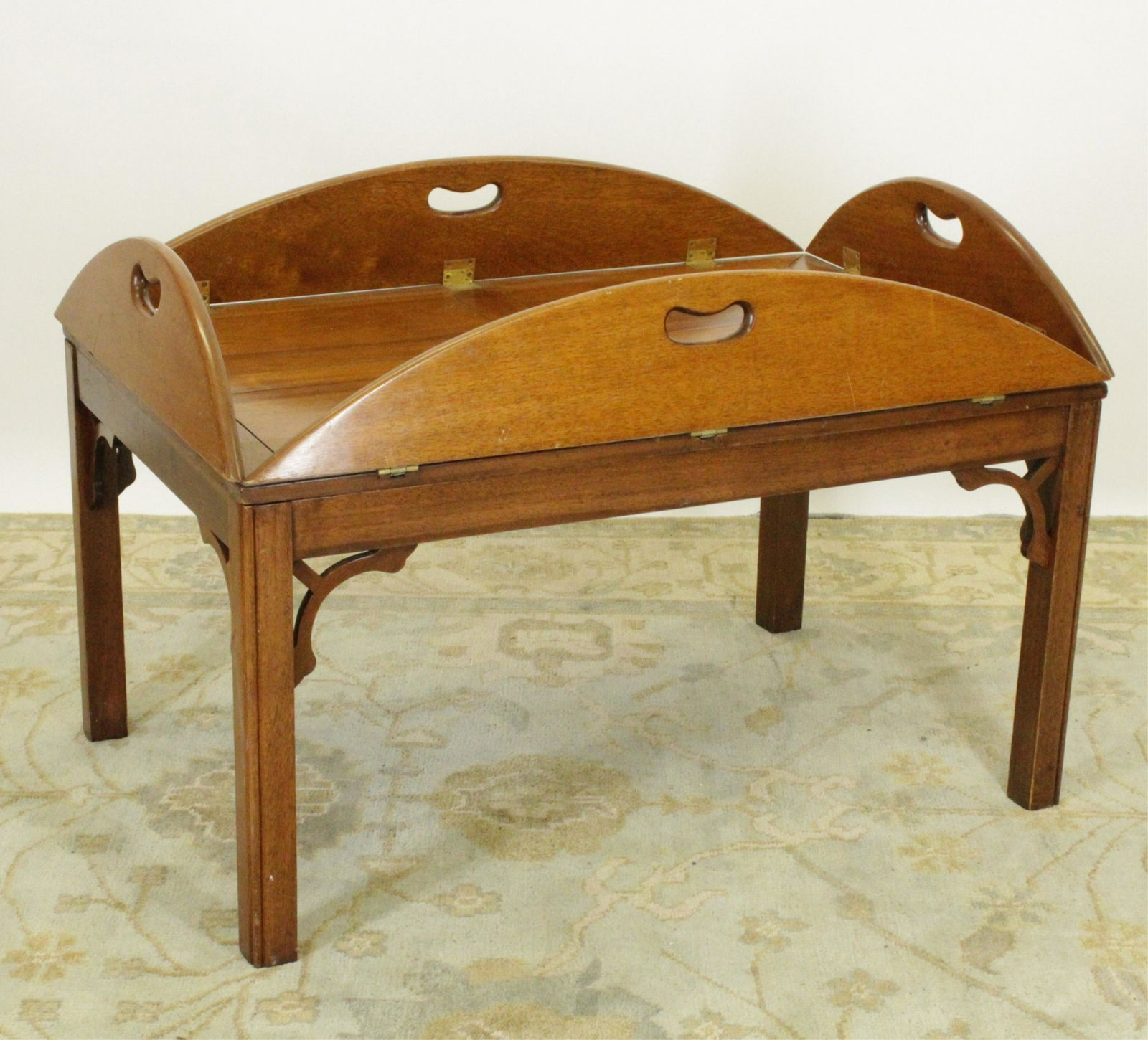 English Style Mahogany Butlers Tray Table (1 of 5)
