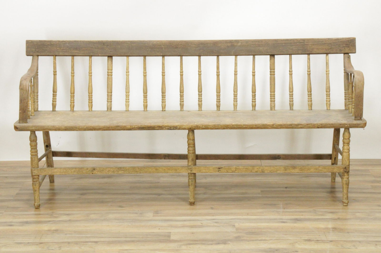 American Antique Wooden Deacons Bench (1 of 8)