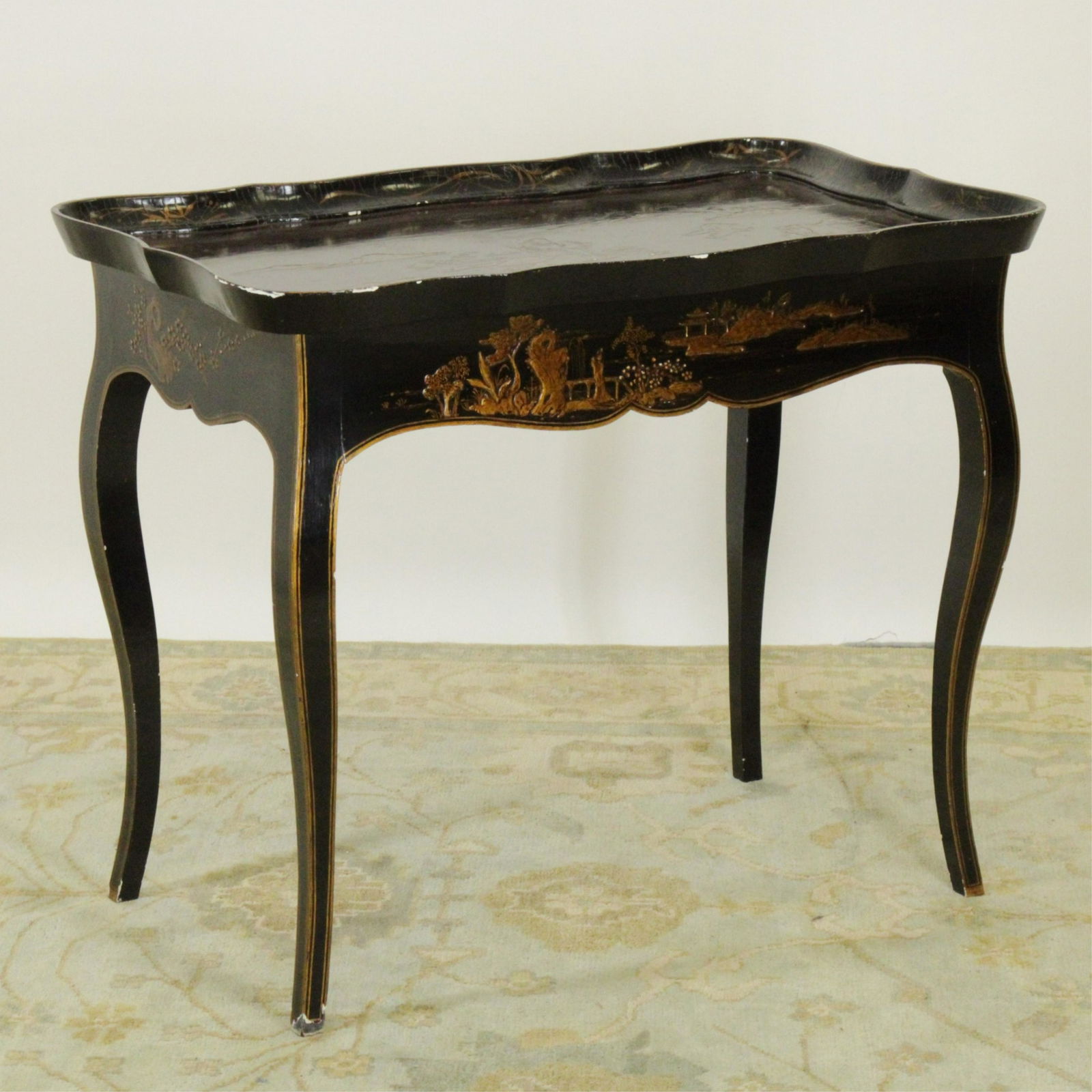Rococo Style Chinoiserie & Lacquered Table (1 of 8)