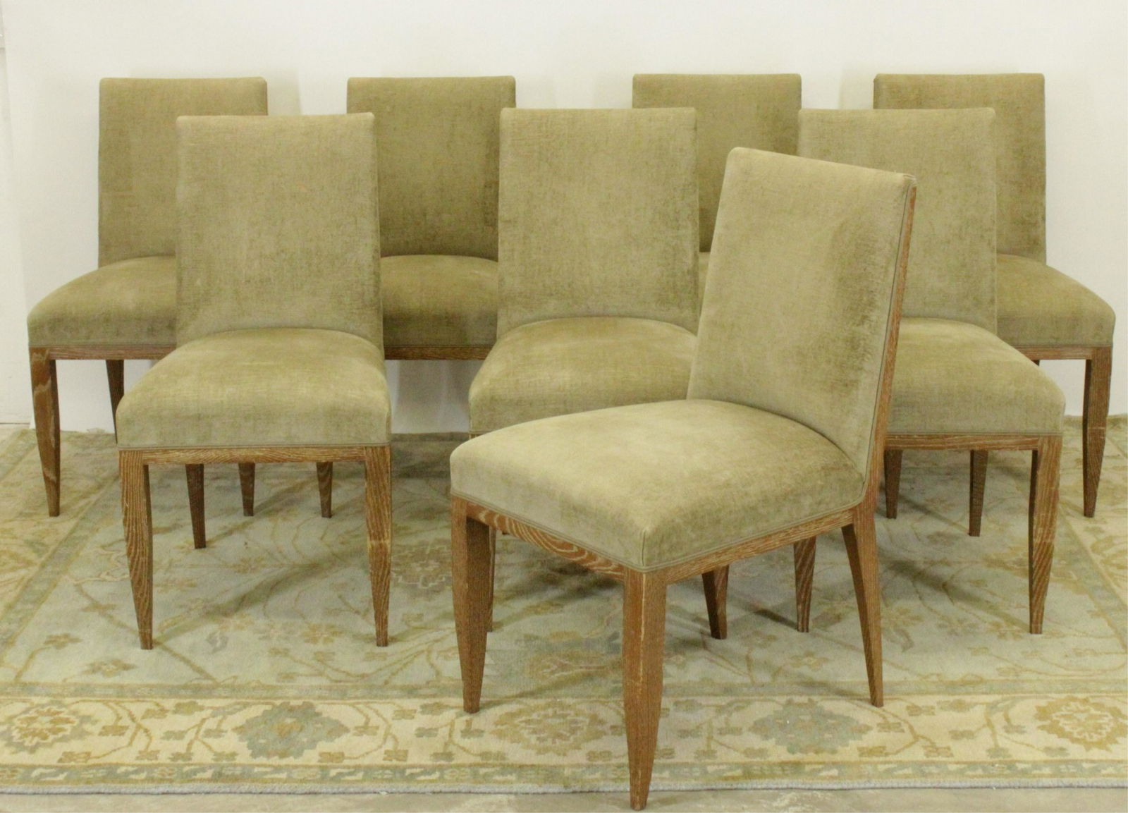 8 Jean-Michel Frank Style Dining Chairs, Mattalian (1 of 8)