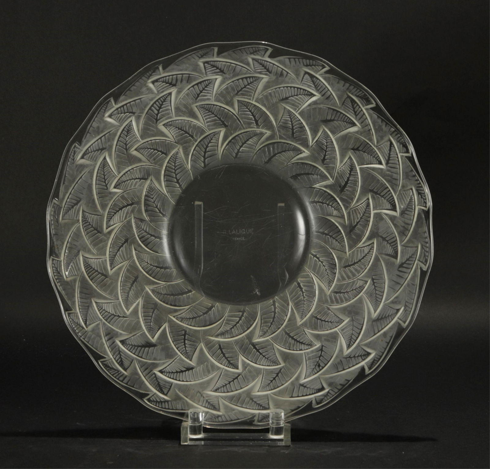 Rene Lalique Ormeaux Glass Tray, c 1930 (1 of 5)