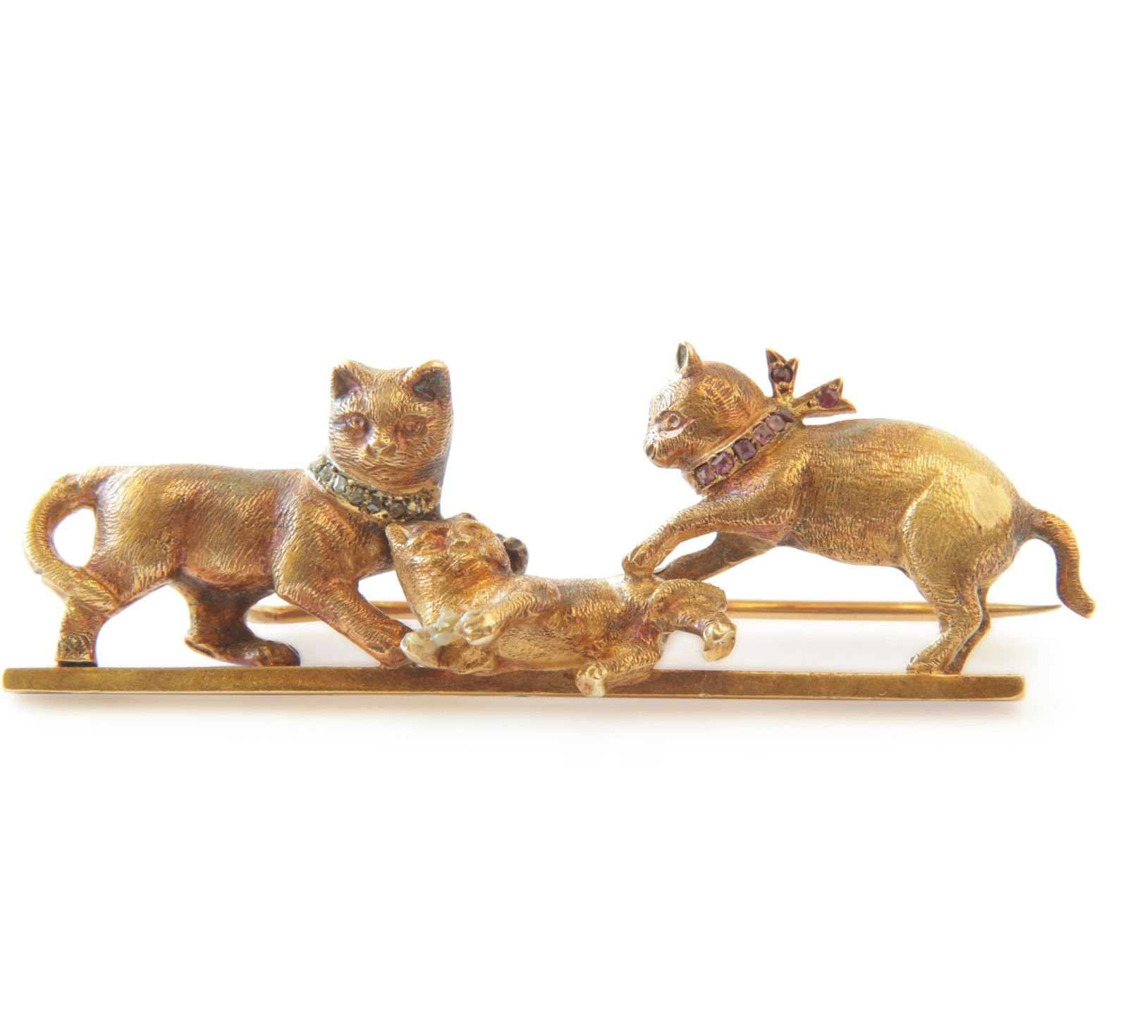 18K Gold Cat Brooch (1 of 4)