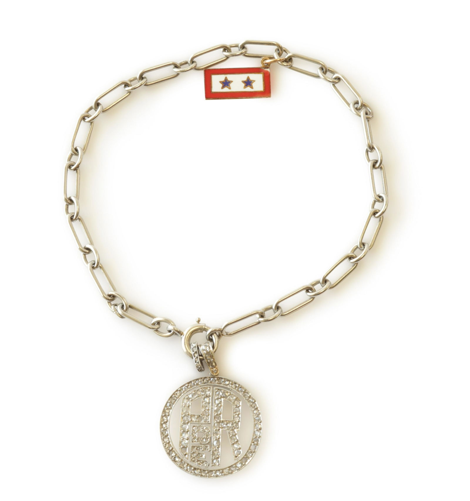 Platinum Diamond Charm Bracelet (1 of 4)