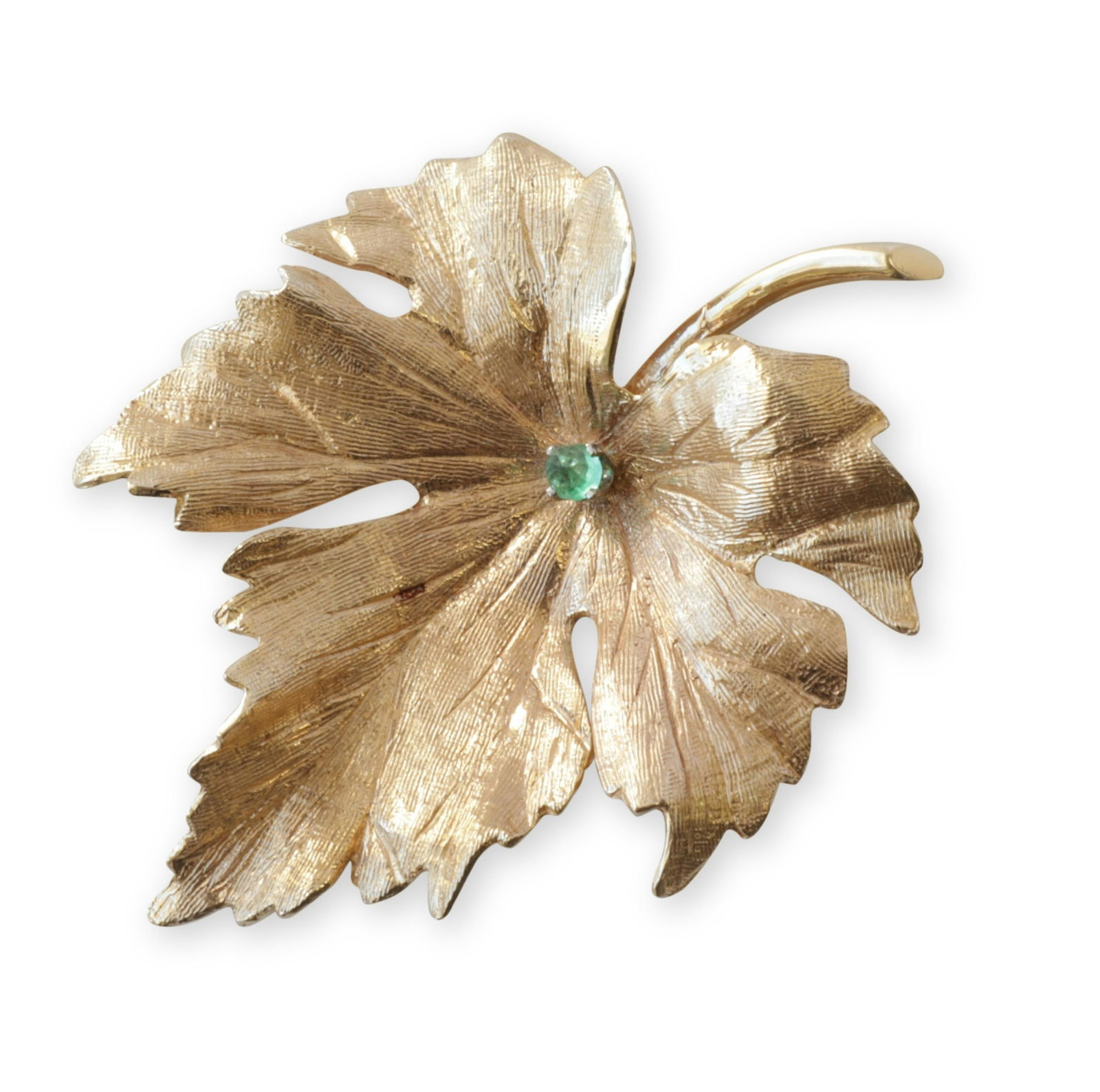14k Gold Maple Leaf Brooch (1 of 4)
