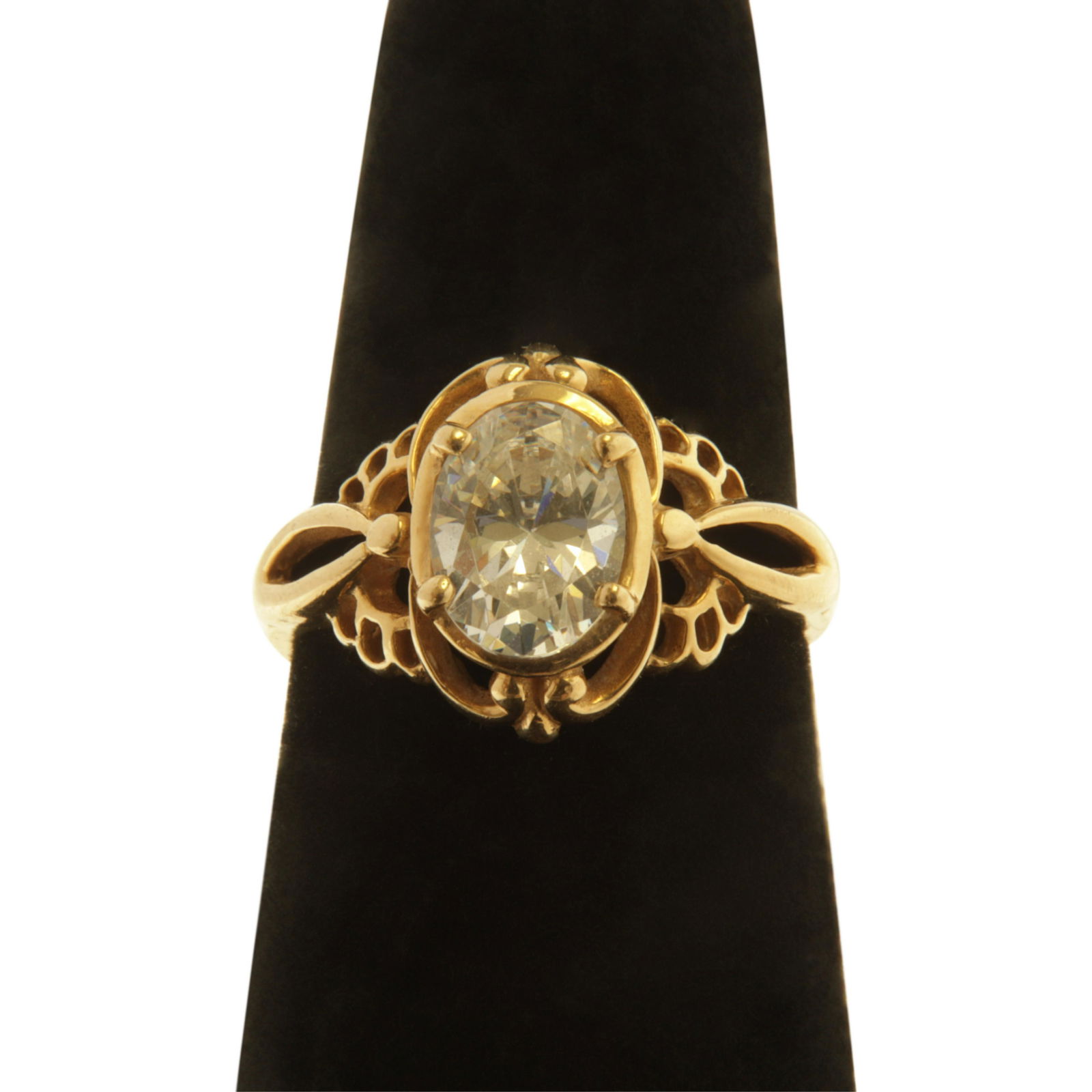 14k Yellow Gold & White Garnet Ring (1 of 3)