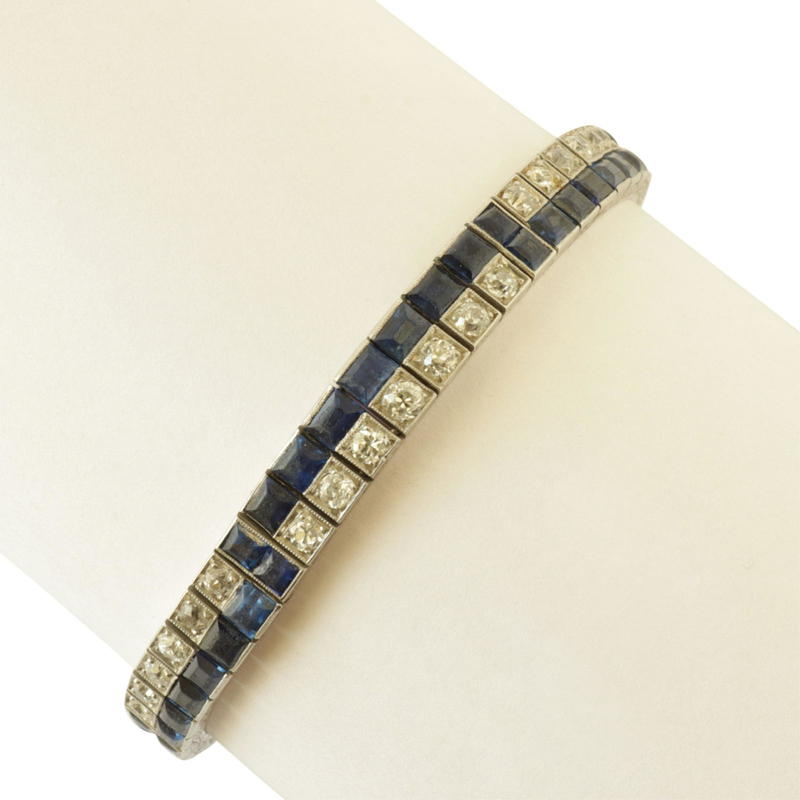 Art Deco Diamond and Sapphire Bracelet (1 of 4)