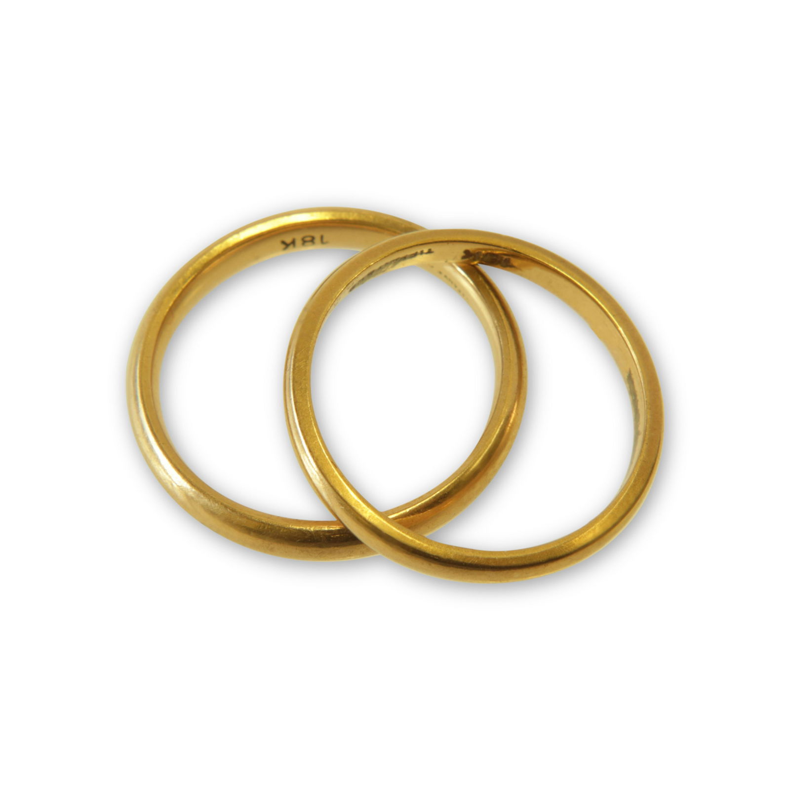 Two 18k Yellow Gold Wedding Bands (1 of 4)