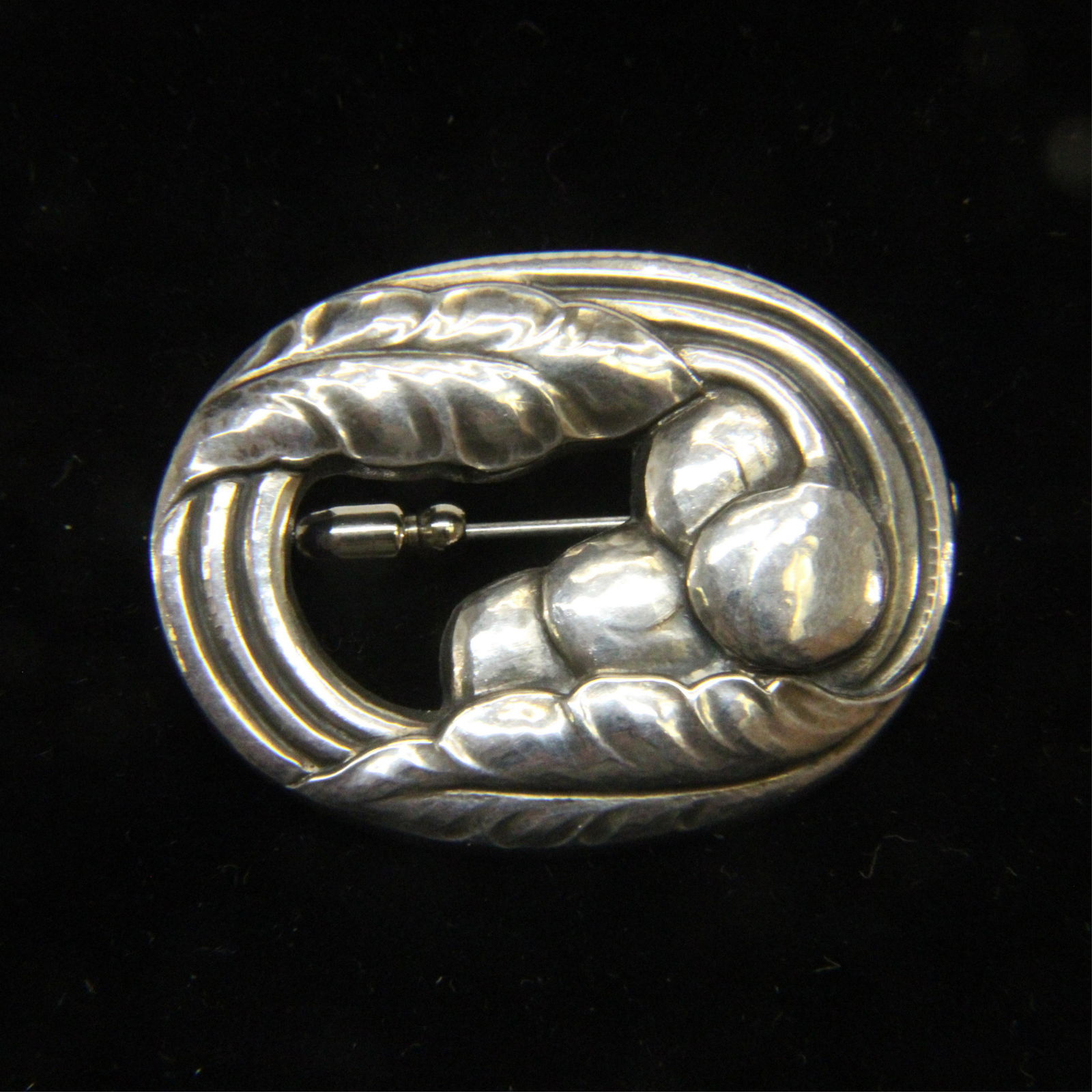 Georg Jensen Fruit Brooch # 18, circa 1933-44 (1 of 4)