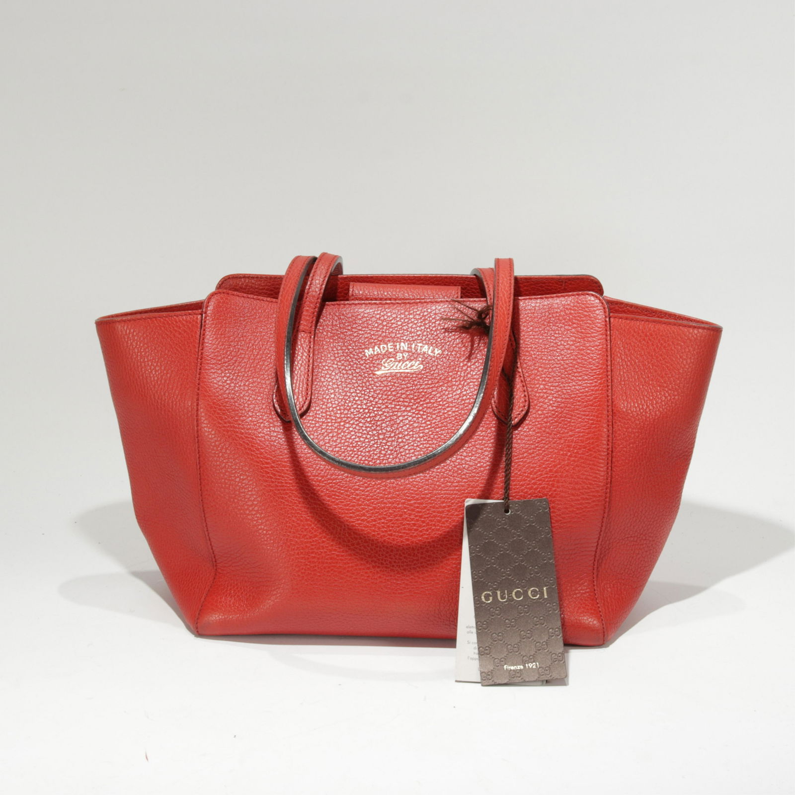 Gucci Red Leather Swing Tote (1 of 4)