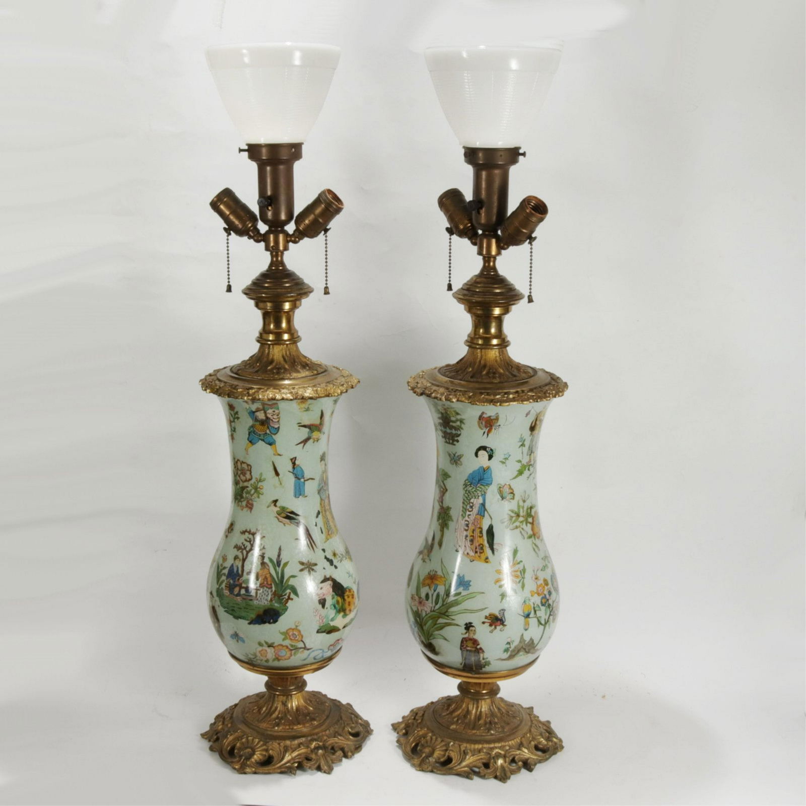 Pair of Victorian Style Chinoiserie Lamps (1 of 8)