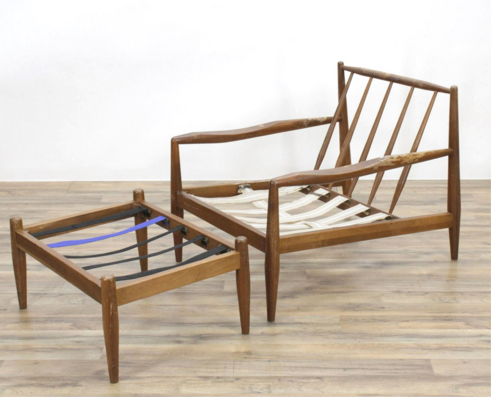 Adrian Pearsell Style Walnut Chair & Ottoman (1 of 11)