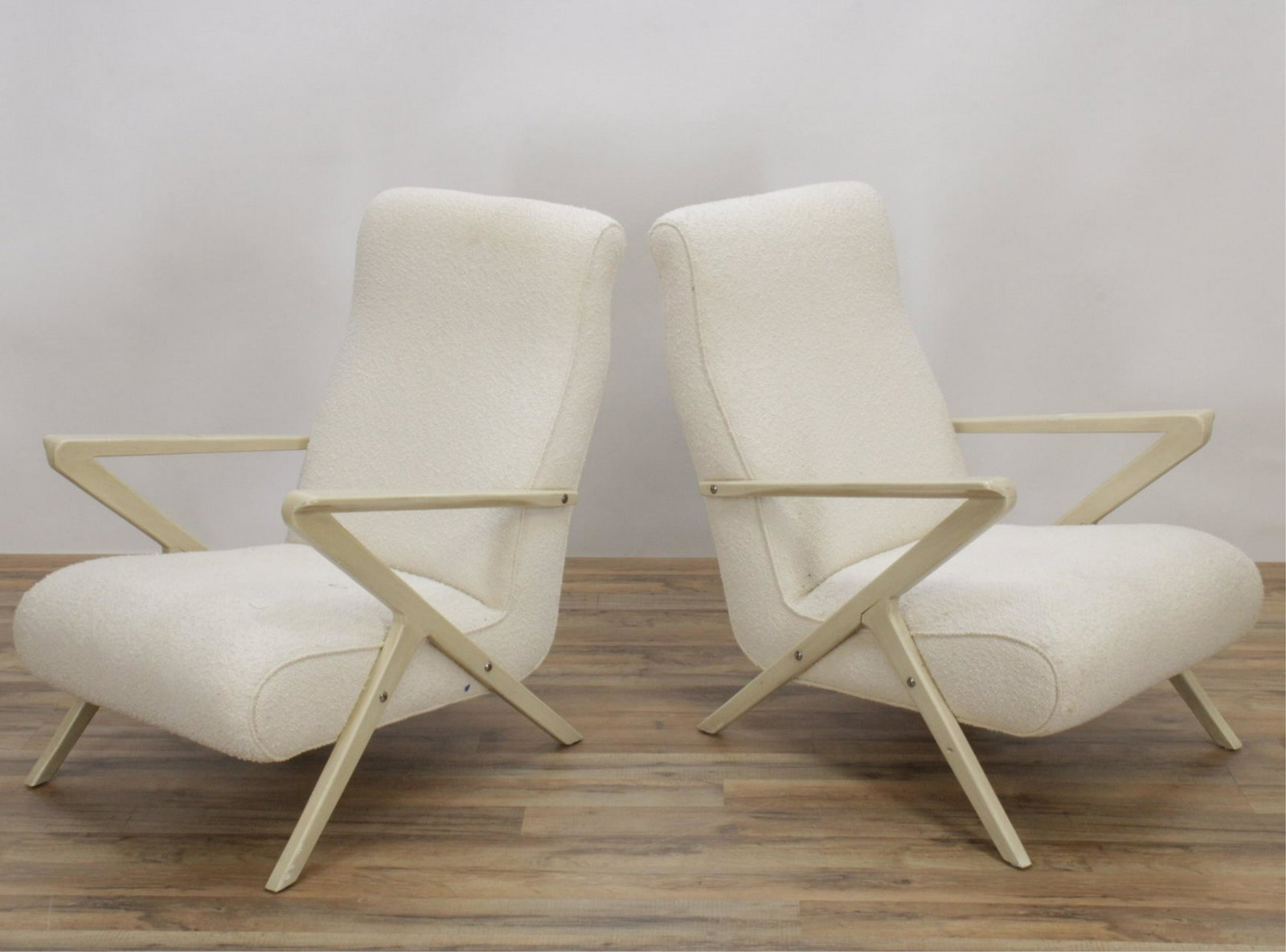 Possibly Gio Ponti Cream Painted Armchairs (1 of 11)