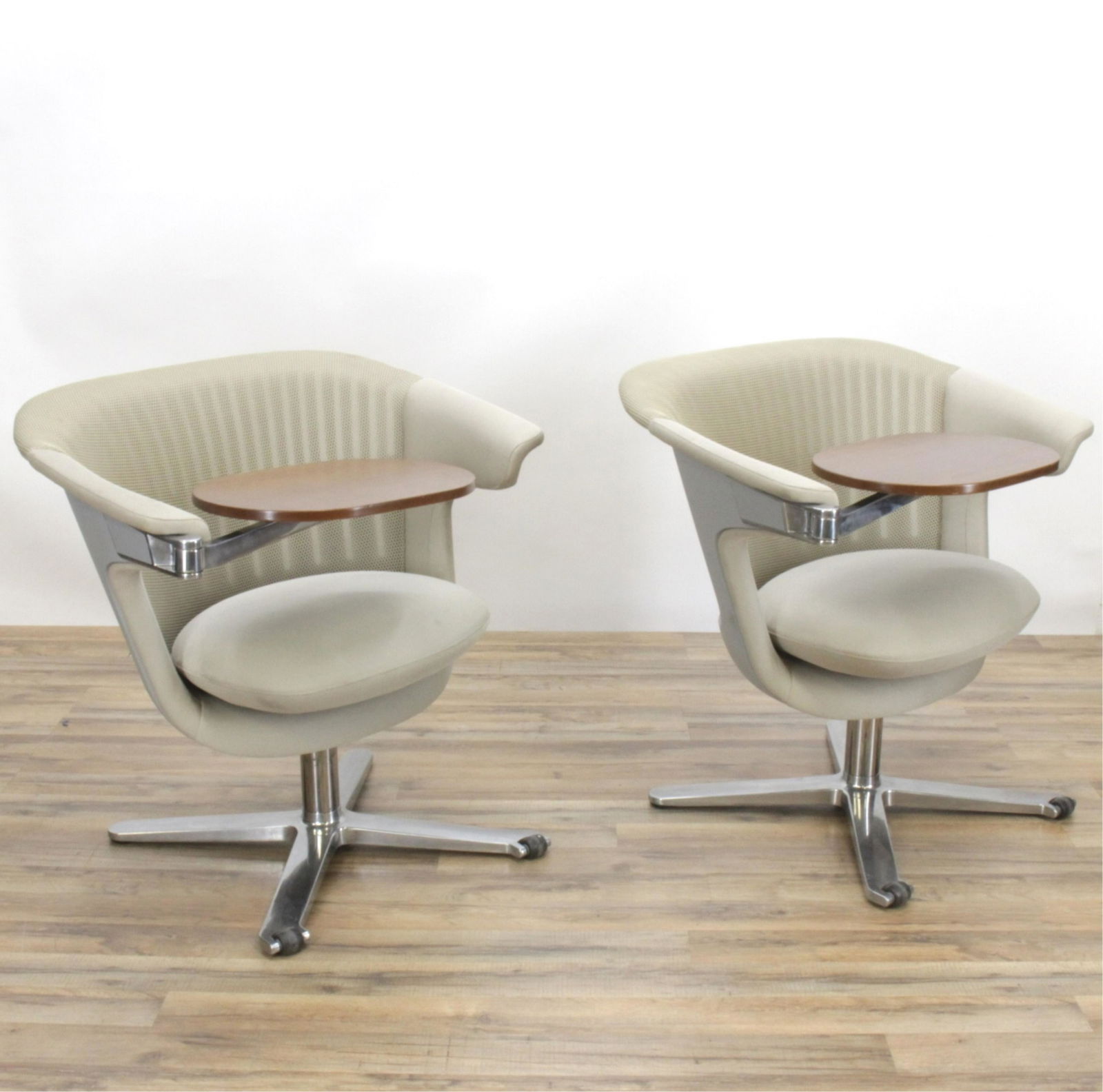 Pair Steelcase Swivel Chairs with Work Surface (1 of 7)