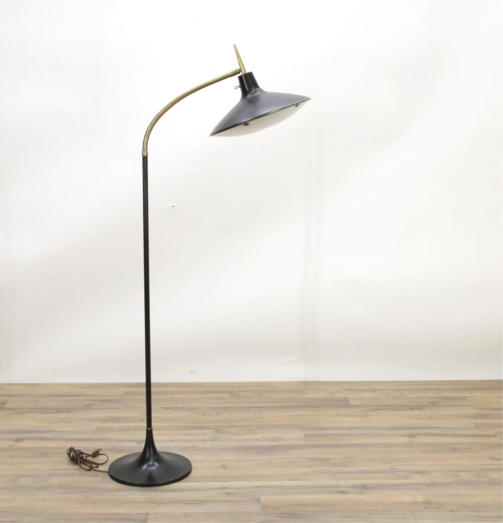 Laurel Black Painted Metal/Brass Lamp, c.1950 (1 of 6)
