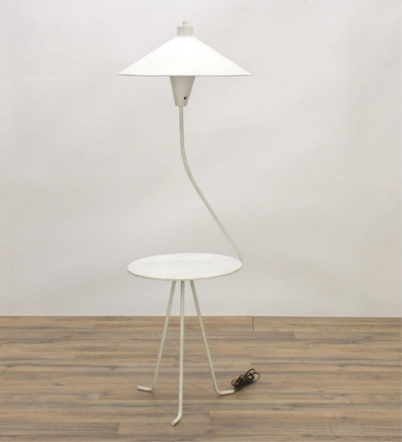 White Painted Lamp Table, 1950's (1 of 7)