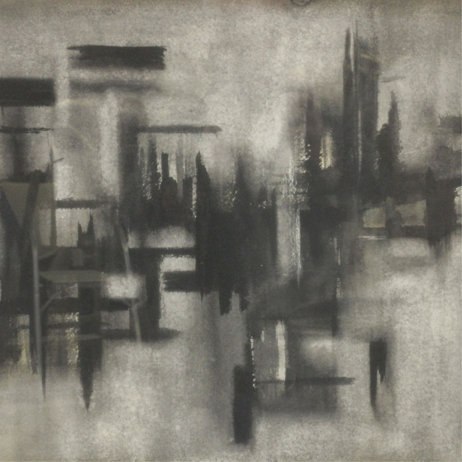 Michael Loew - Harbor at Night, watercolor: Michael Loew (American, 1907 - 1985). Watercolor on paper depicting ships in harbor at night. Signed M. Loew lower right. (NEL562)(EL) 14.75 x 21.5" framed 22 x 28.75"