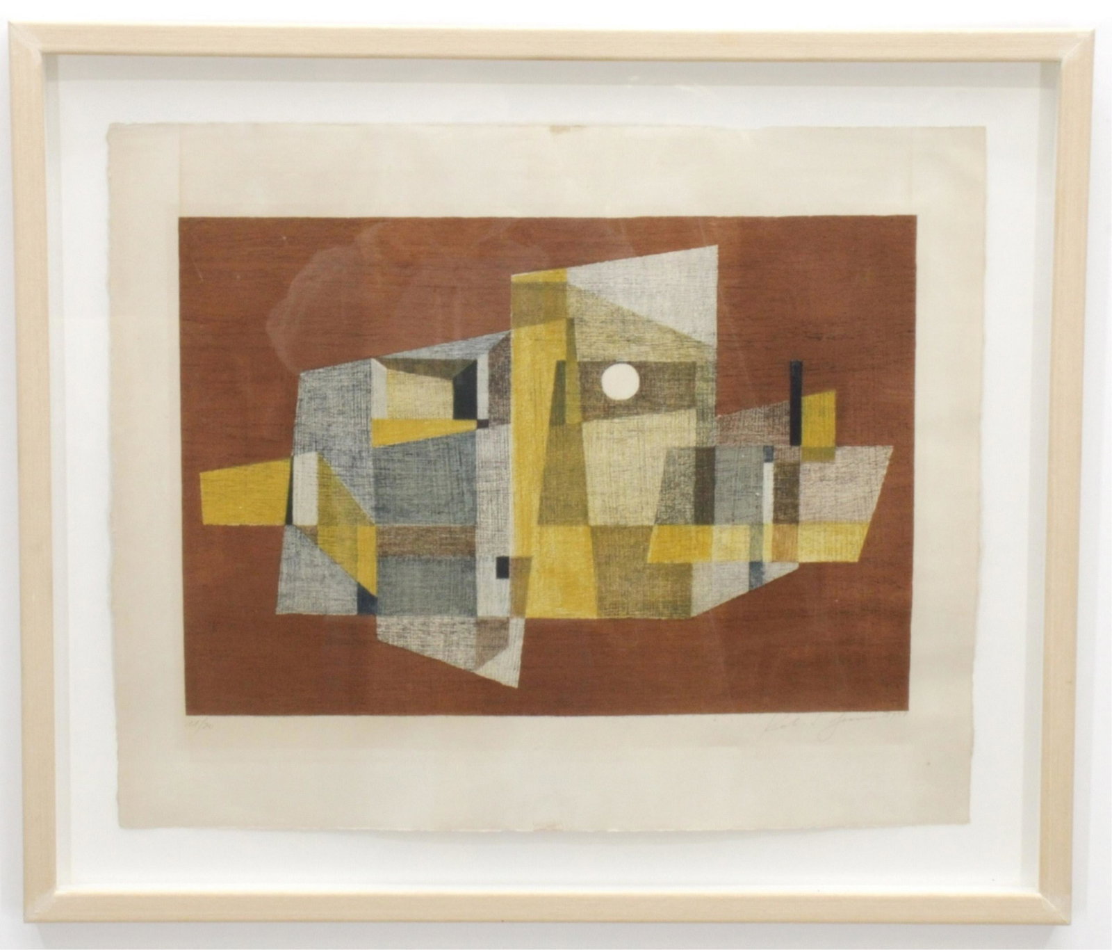 MCM C1958 Geometric Abstract Print (1 of 5)
