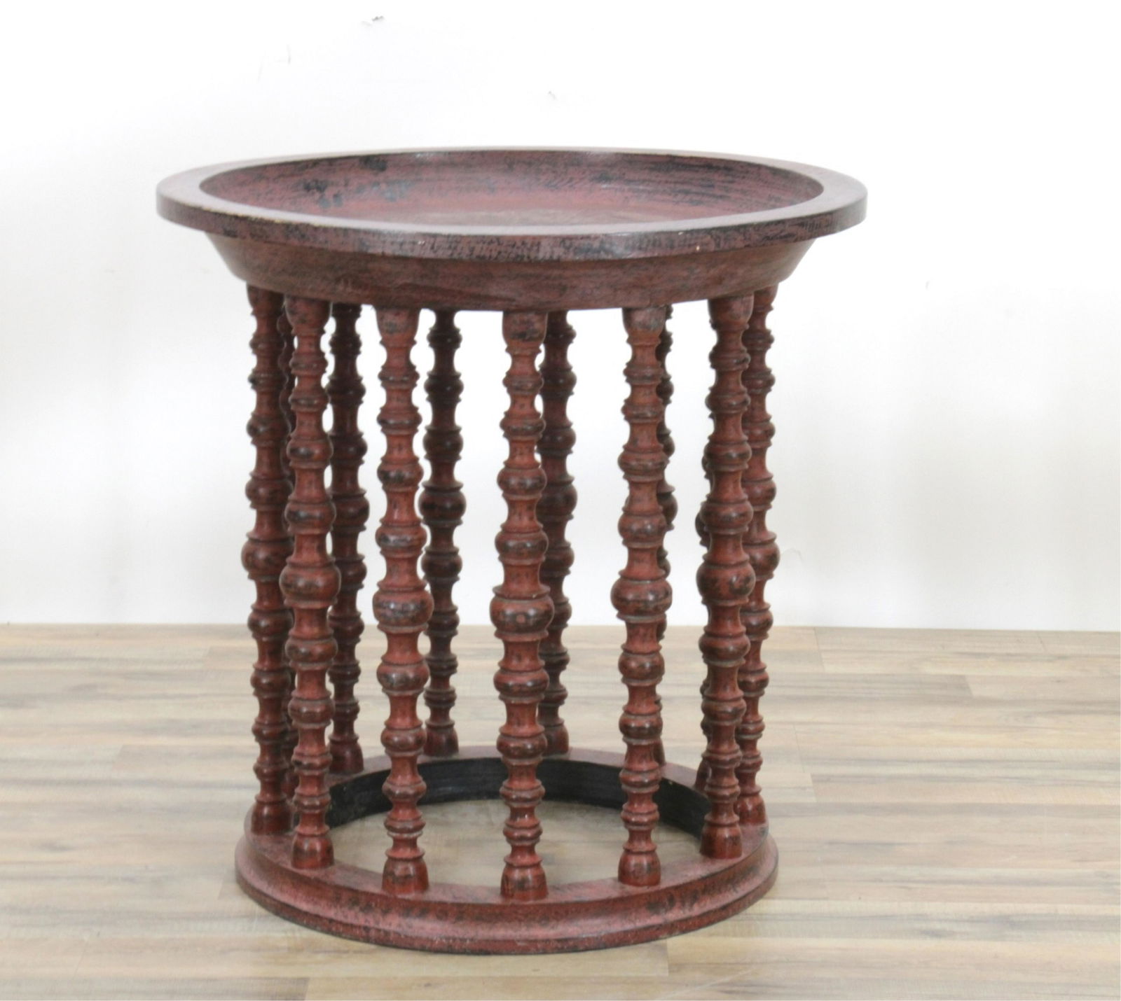 Asian Scarlet Lacquer Occasional Table (1 of 7)