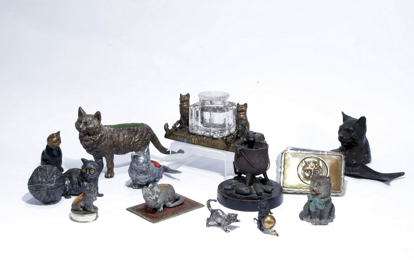 Collection of Various Metals & Bronze Cats (1 of 12)