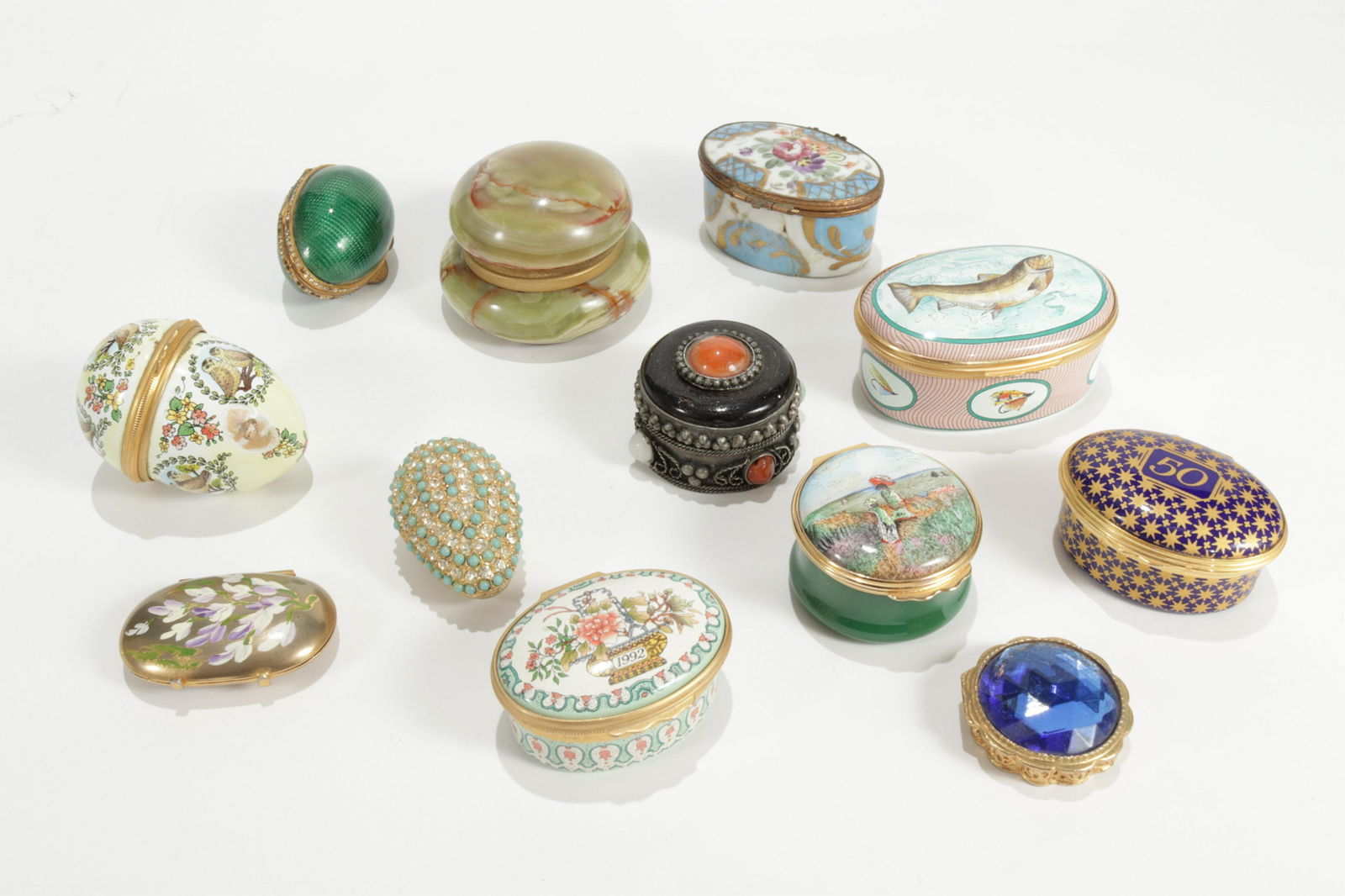 12 Trinket Boxes; Halcyon Days, Limoges (1 of 12)