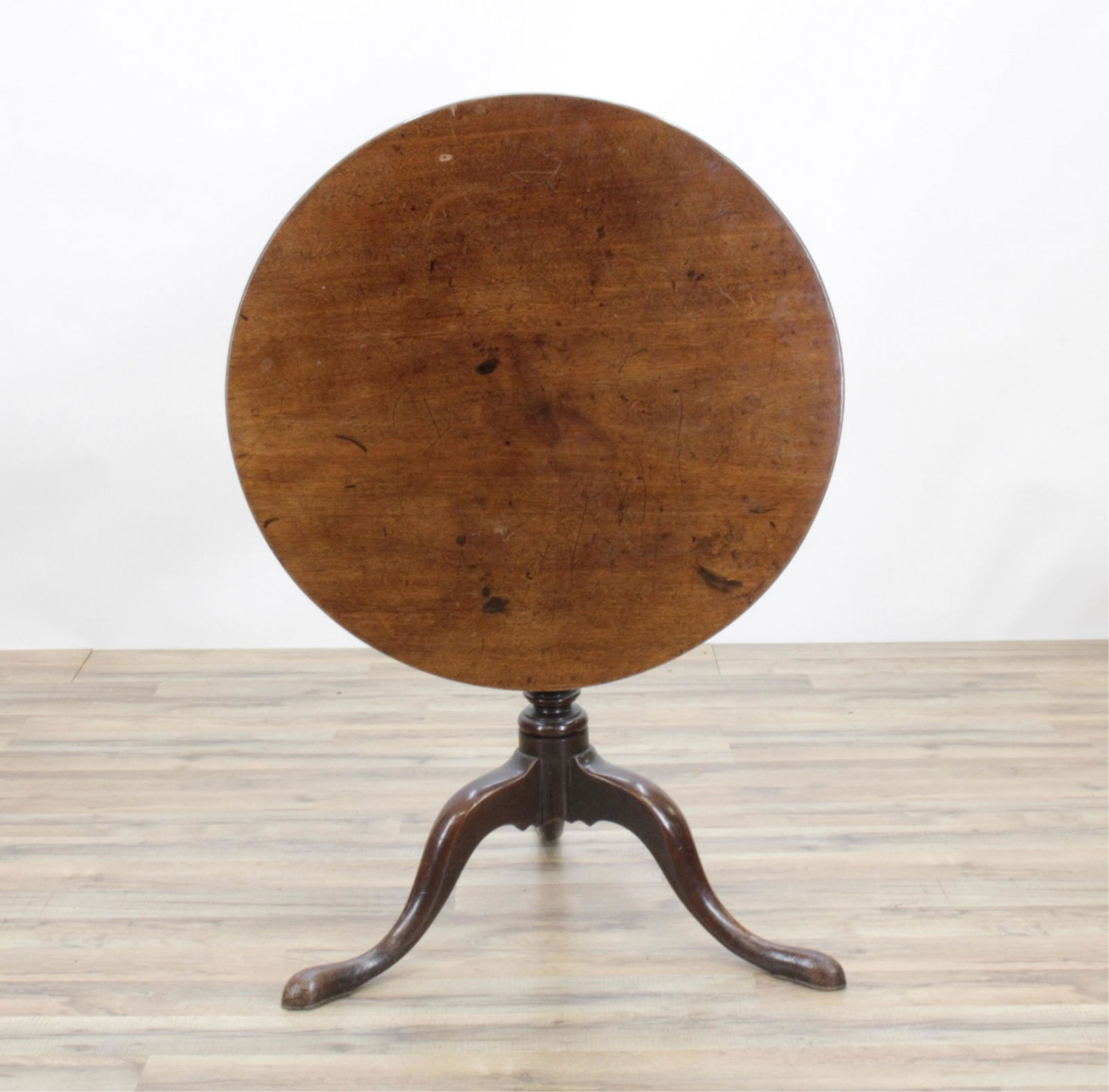 George III Mahogany Tilt-Top Table 18th C. (1 of 9)
