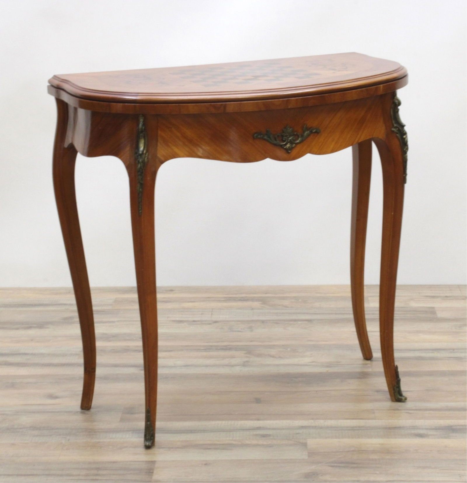 Marquetry Inlaid Flip Top Games Table (1 of 6)