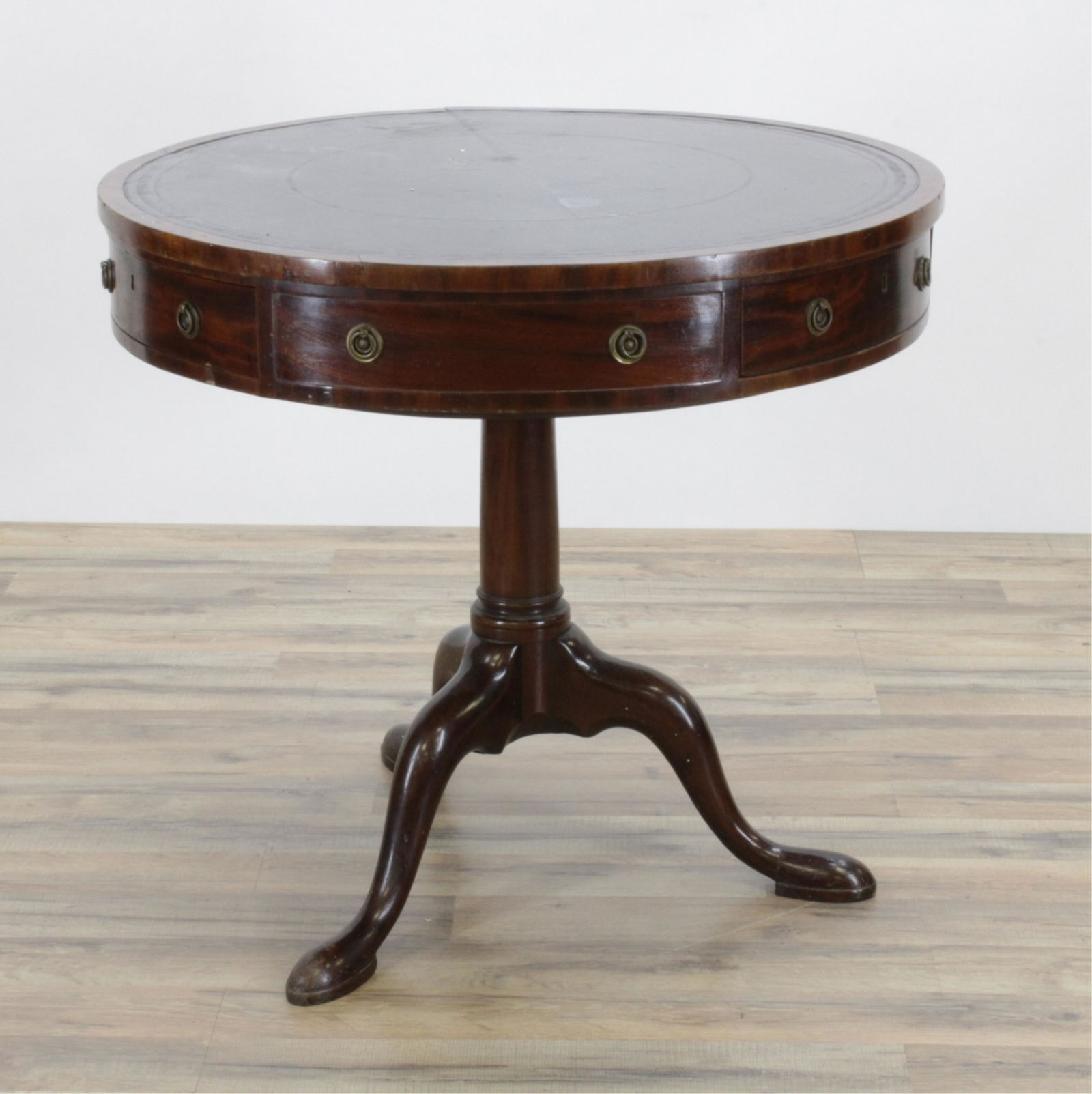 English Mahogany Drum Table (1 of 9)