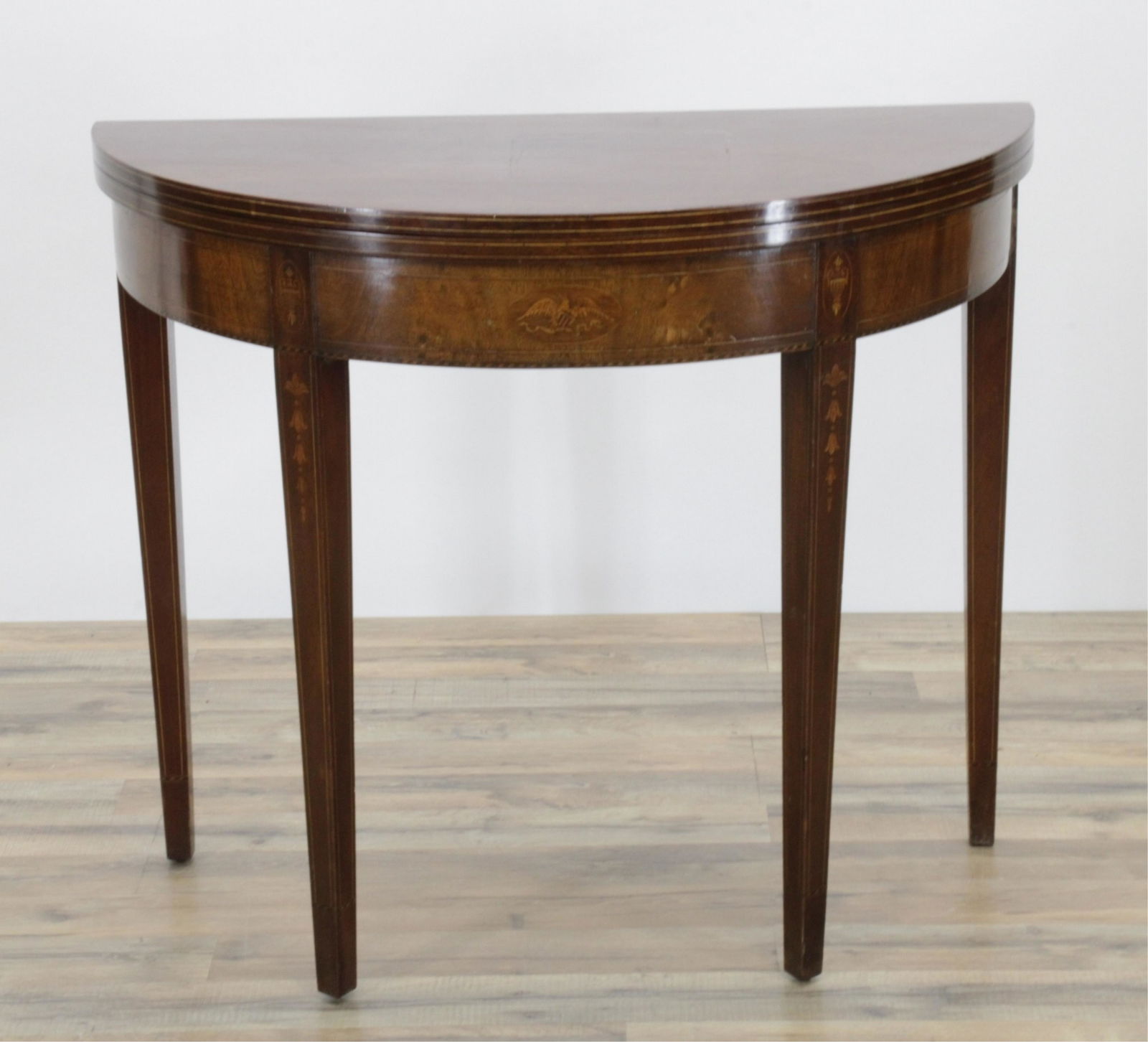 Inlaid Gateleg Demilune Table (1 of 9)