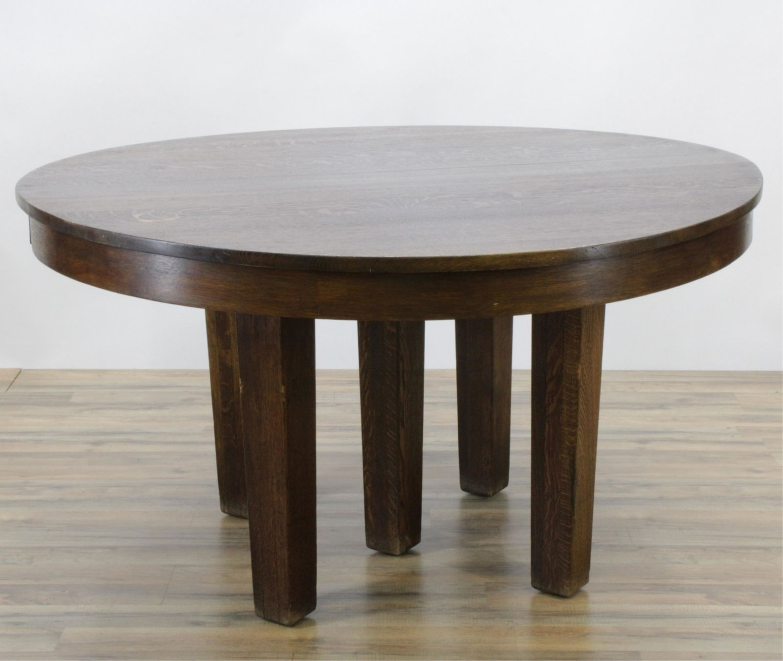 Arts & Crafts Oak Dining Table, E 20th C. (1 of 9)