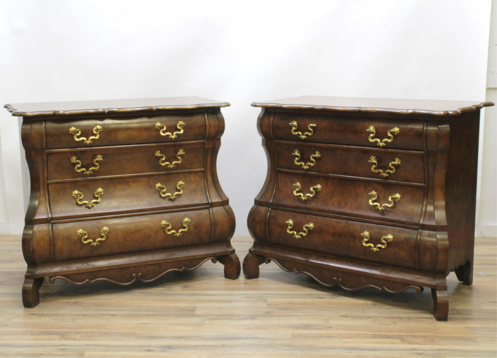 Pair Baker Burl Walnut Chest of Drawers (1 of 4)