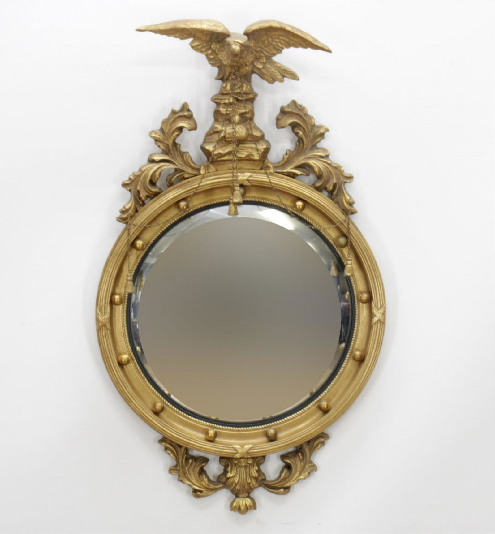 Federal Style Bullseye Giltwood Mirror (1 of 7)