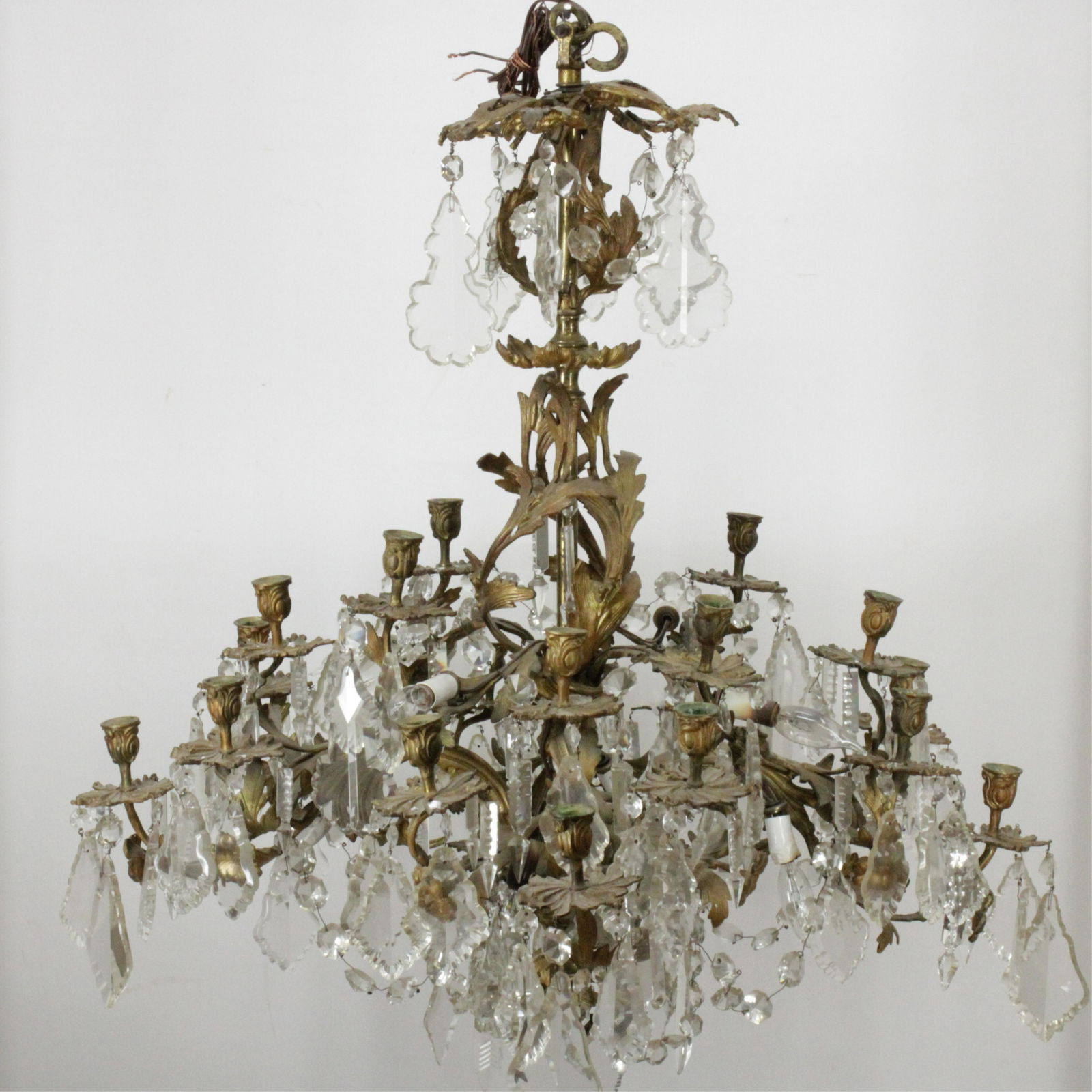 Louis XV Gilt Bronze and Crystal Chandelier (1 of 5)