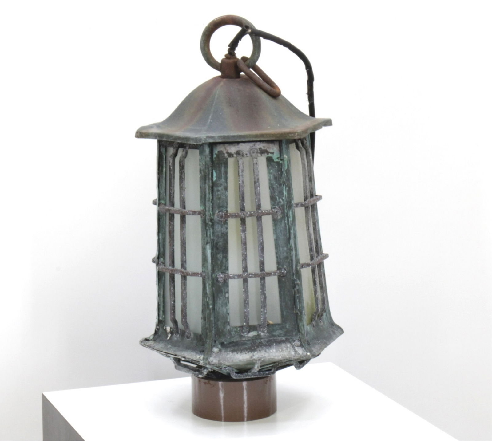 Arts & Crafts Copper & Metal Lantern, E 20th C. (1 of 5)