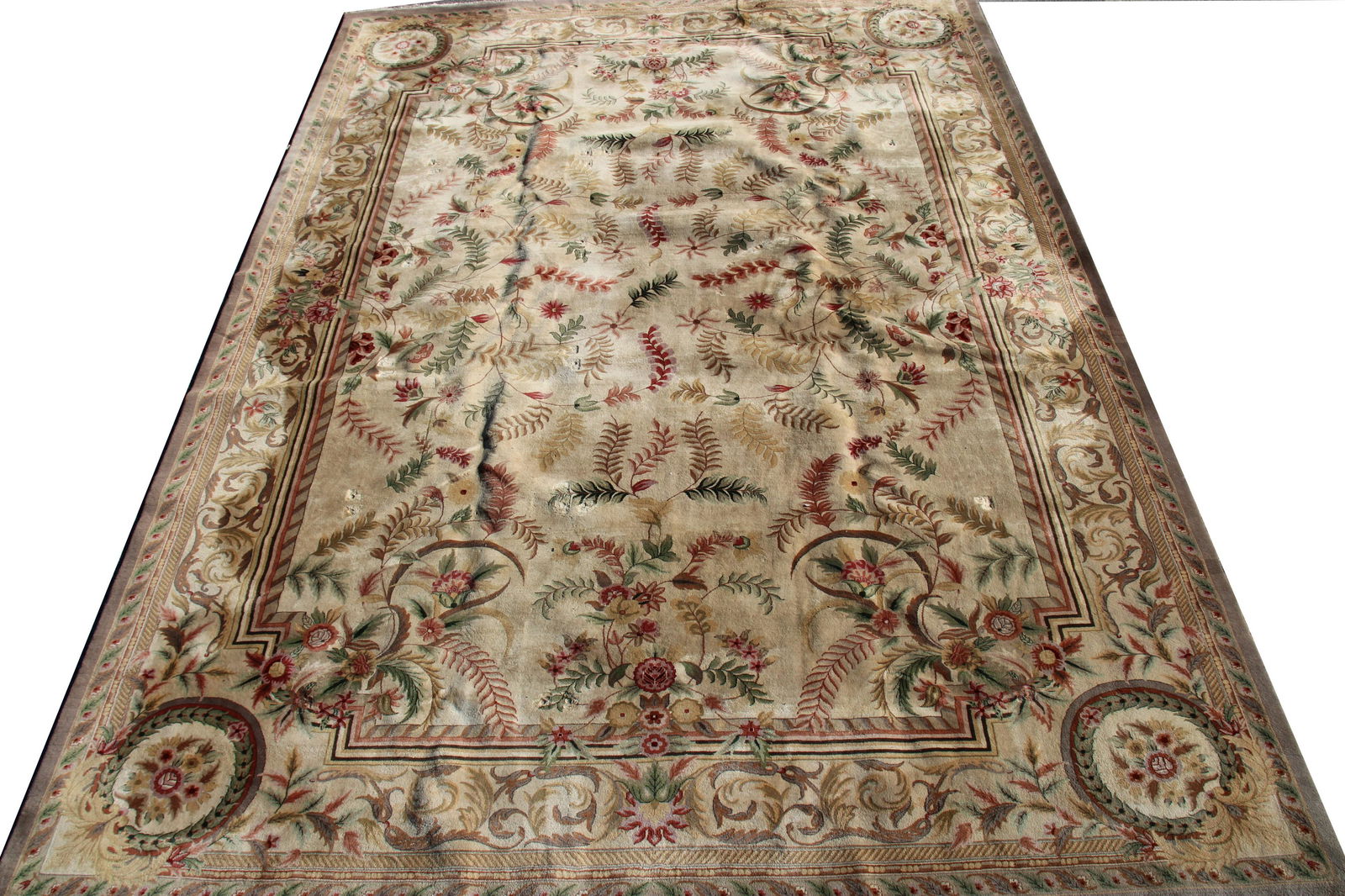 Wool Room Size Aubusson Style Carpet (1 of 12)