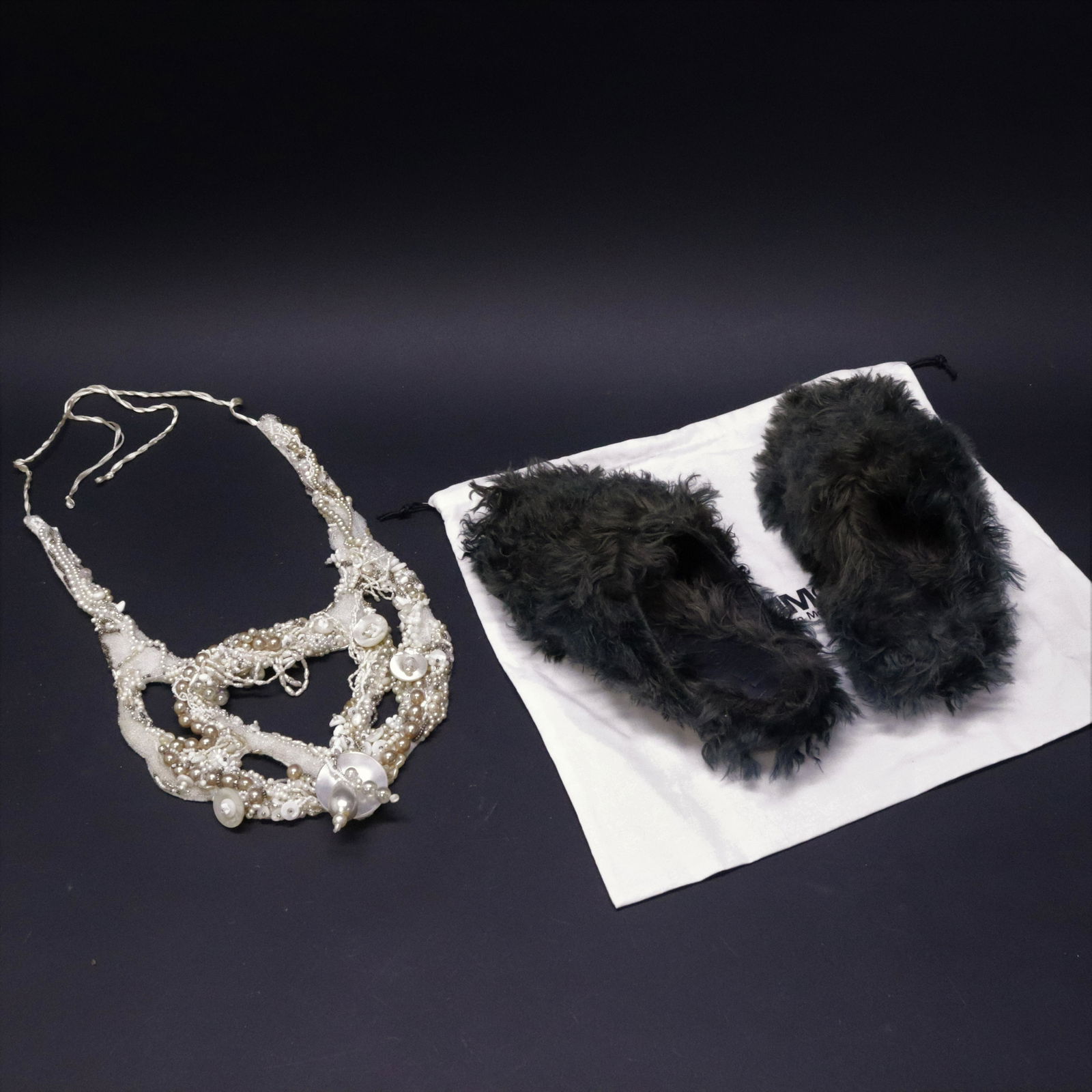 Designer Beaded Necklace & Maison Margiela Mules (1 of 4)